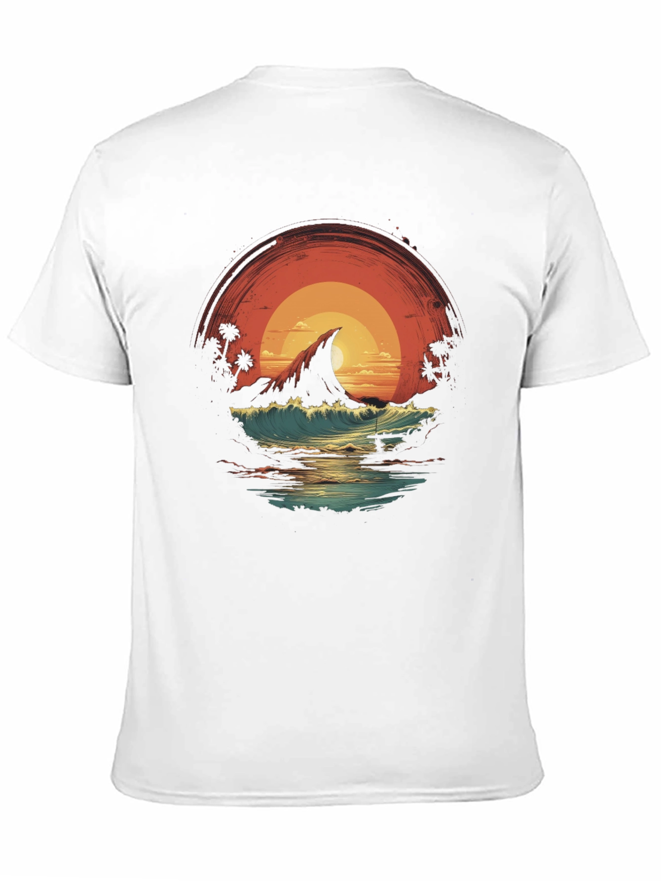 Sunset Island Graphic Tee - Black