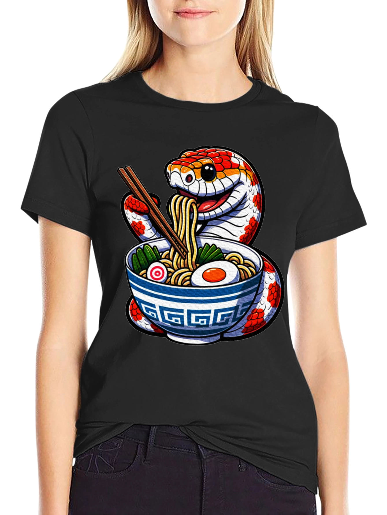 Snake Ramen T-Shirt - Unique Graphic Tee