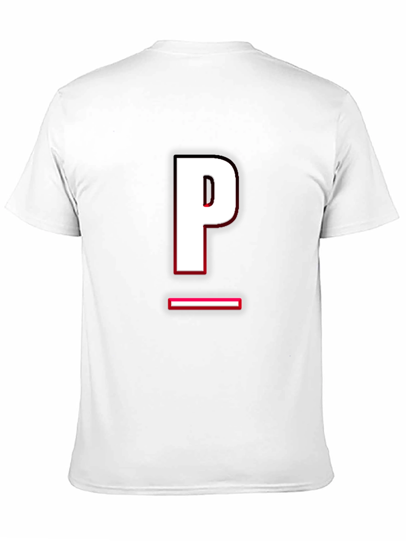 Modern Black T-Shirt with Letter P Design