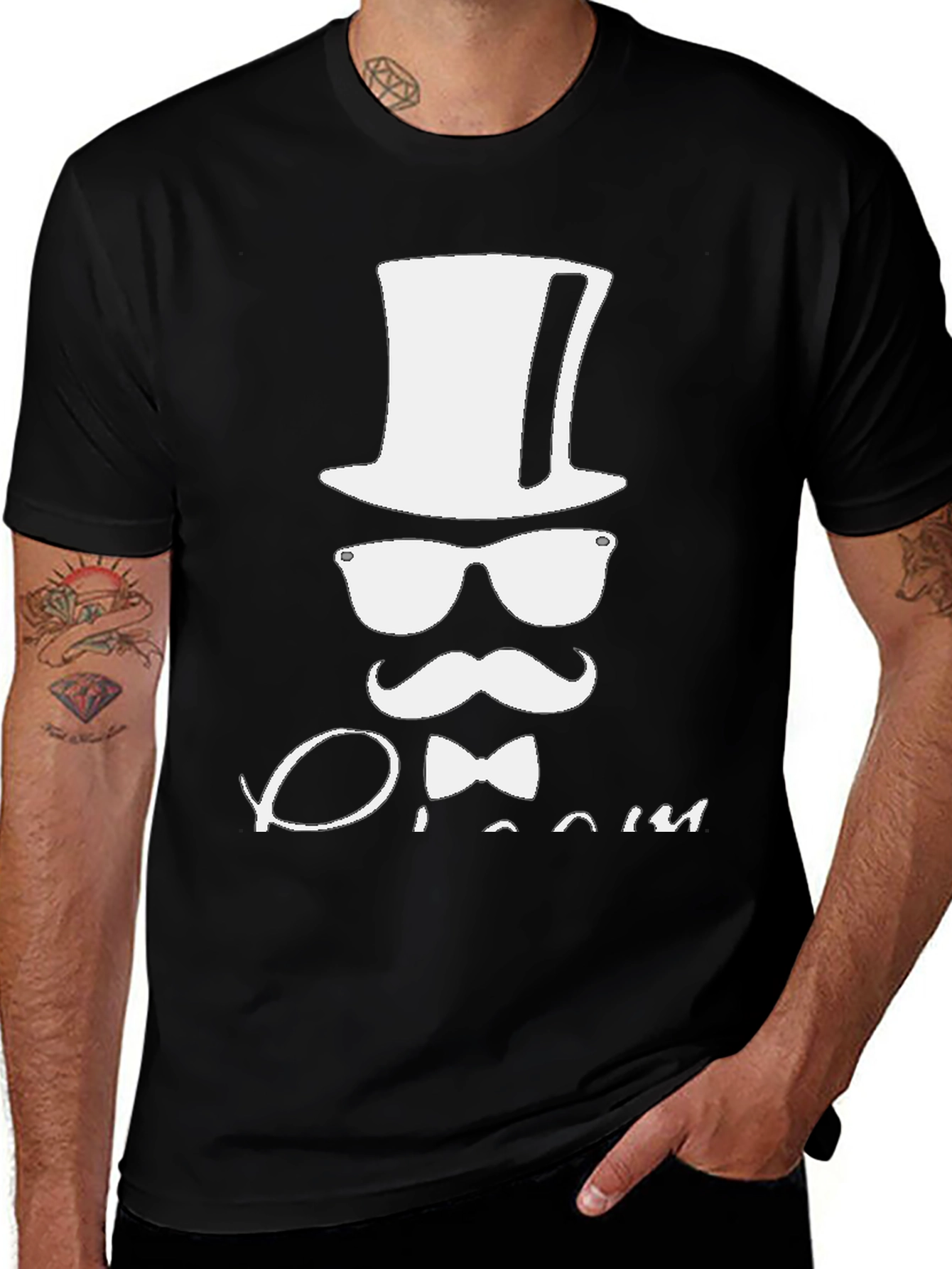 Groom Design Black T-Shirt