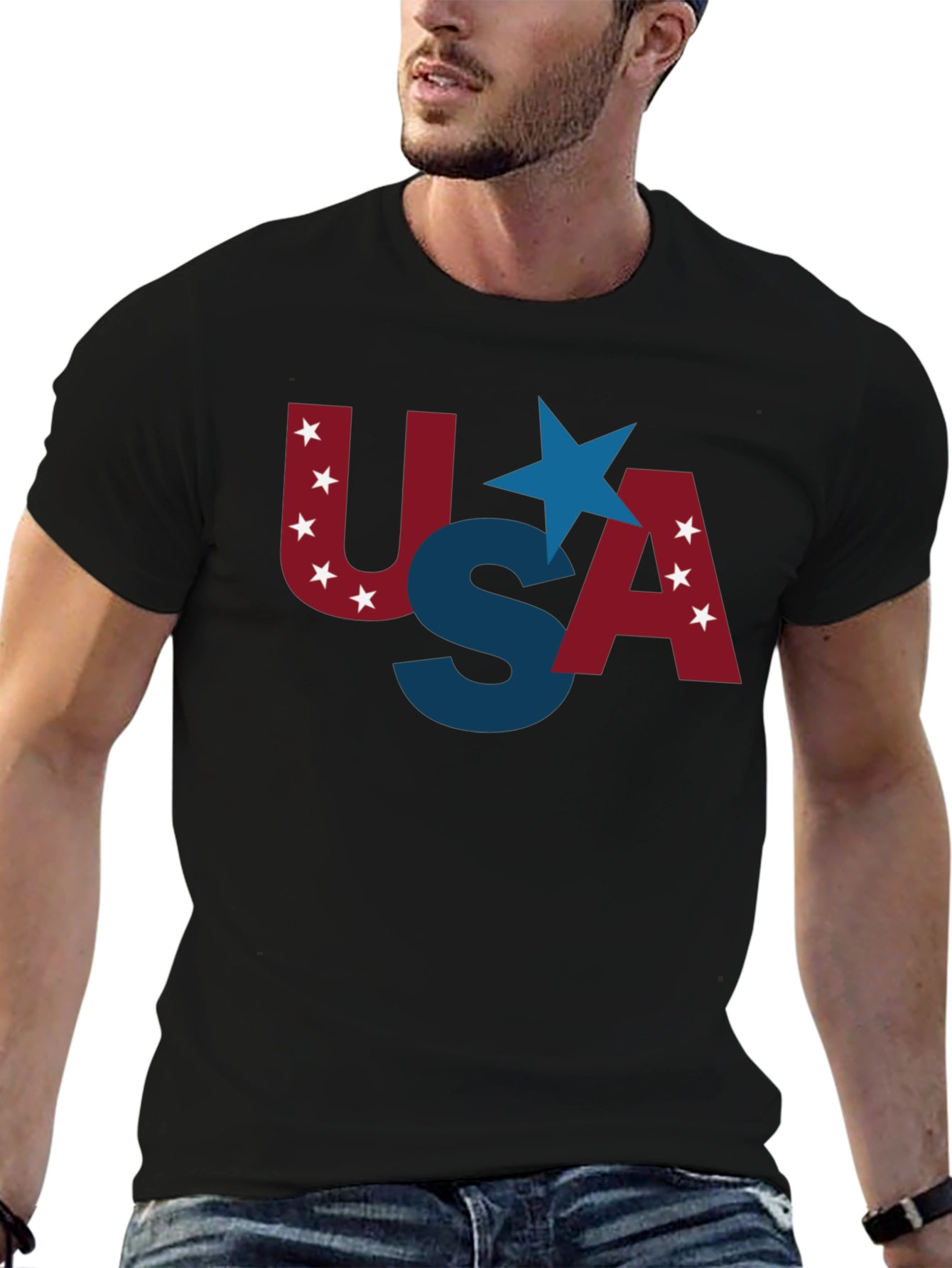 USA Patriotic Graphic T-Shirt