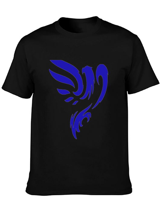Black T-Shirt with Blue Phoenix Graphic