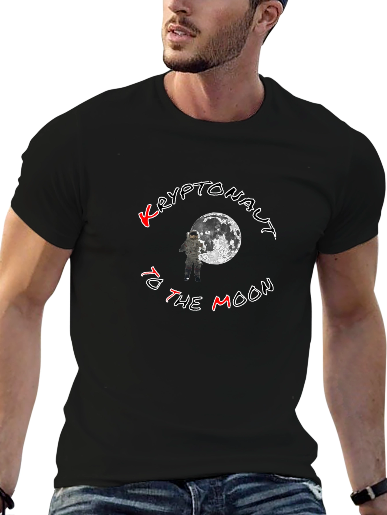 Kryptonaut to the Moon Black T-Shirt