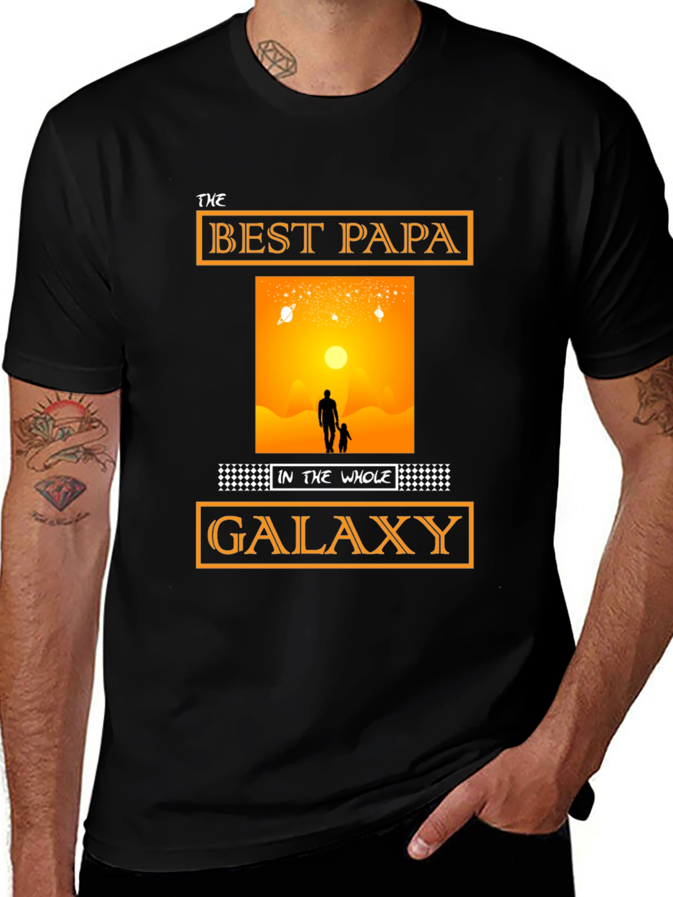 Best Papa in the Galaxy T-Shirt Fathers Day Gift