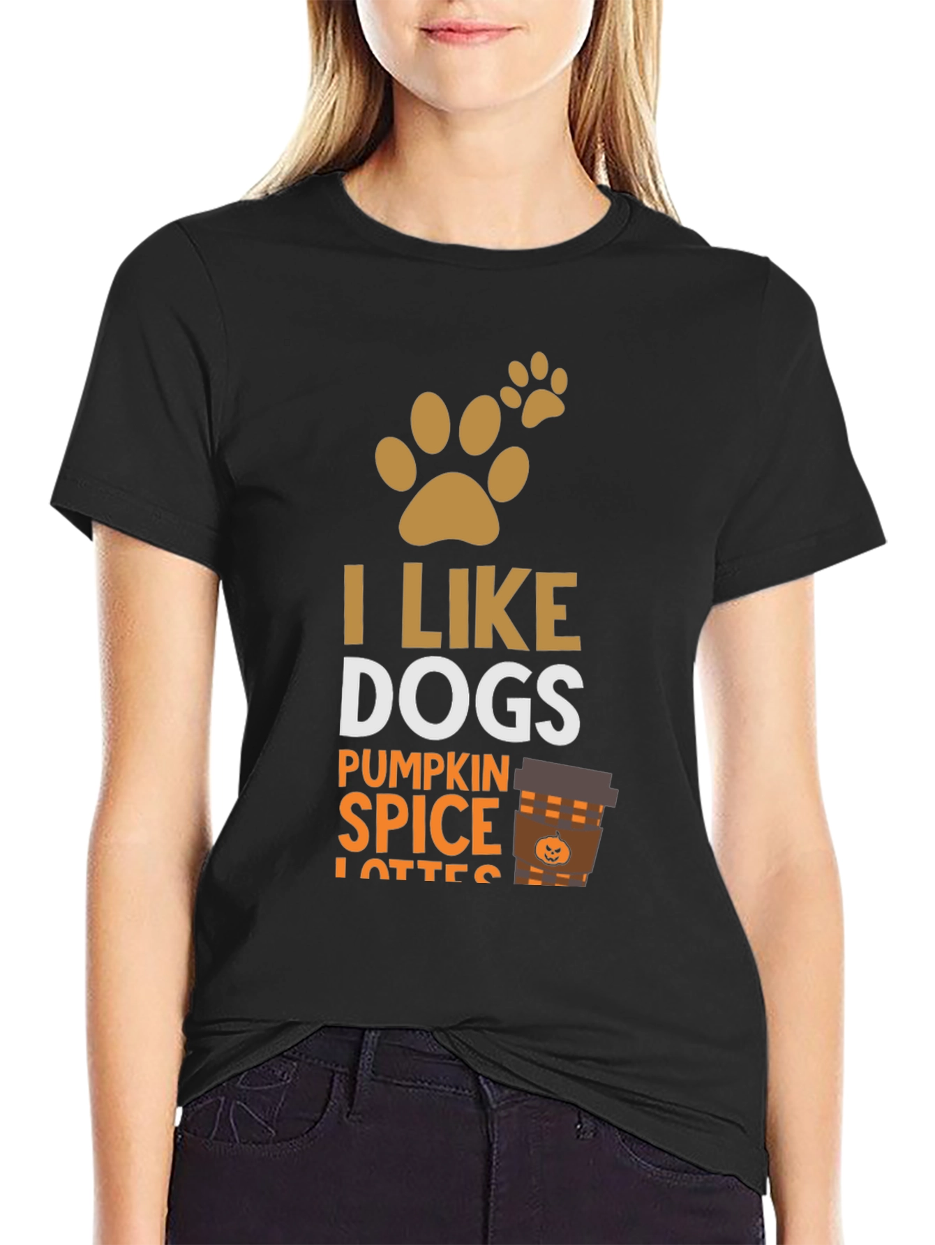 I Like Dogs & Pumpkin Spice Lattes Graphic T-Shirt