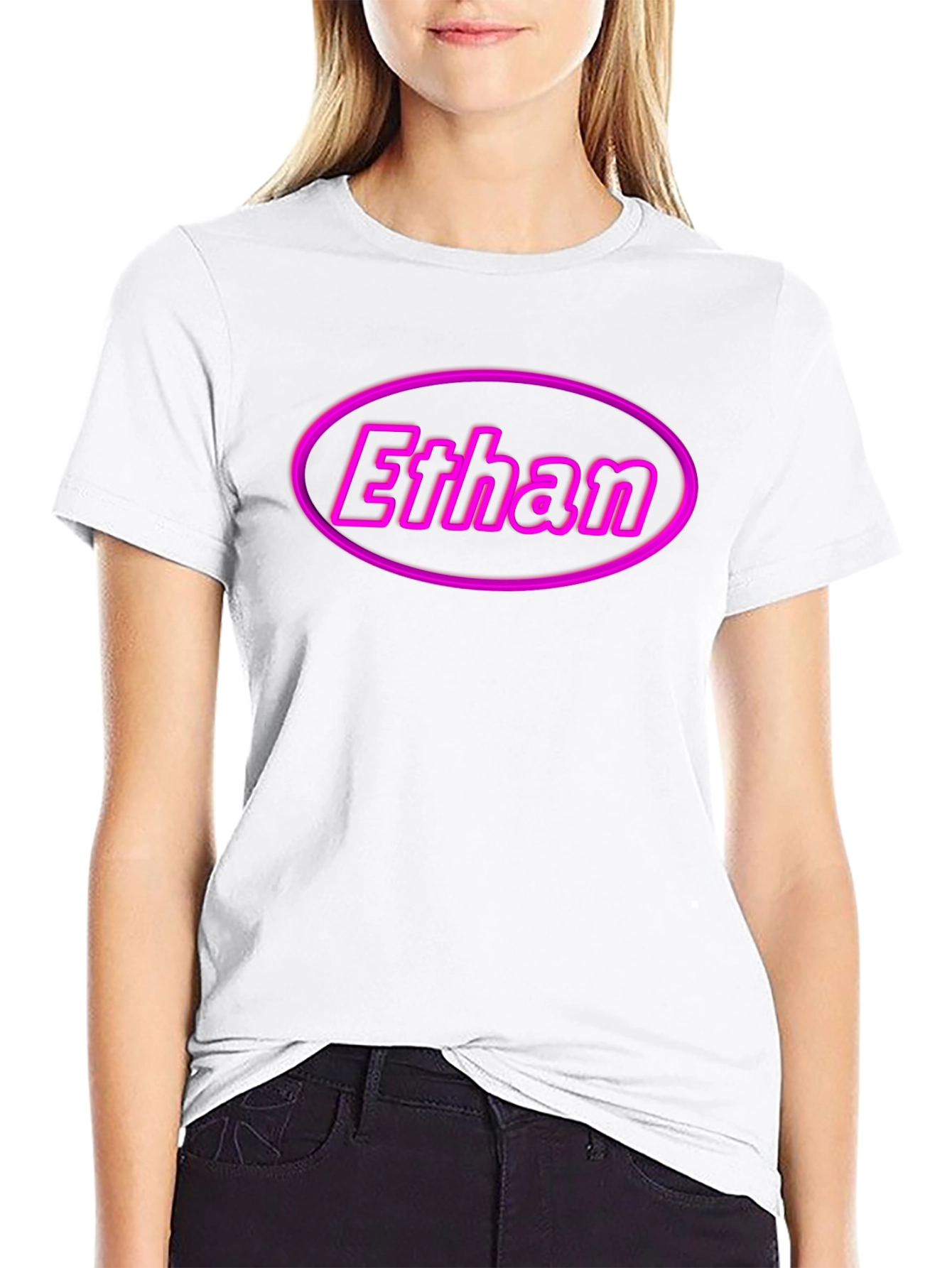 Ethan Custom Name Black T-Shirt