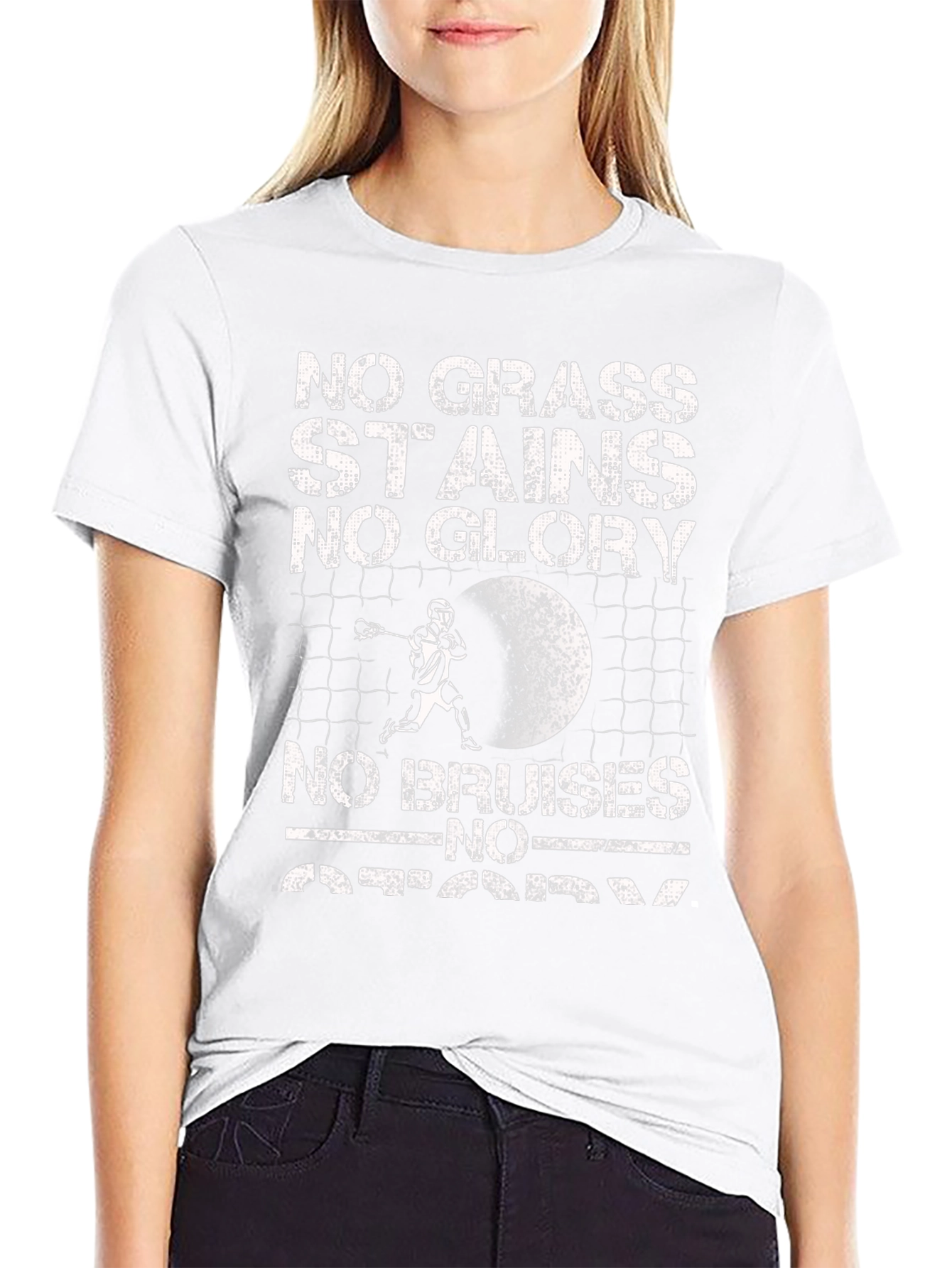 Lacrosse Graphic Tee: No Grass Stains No Glory