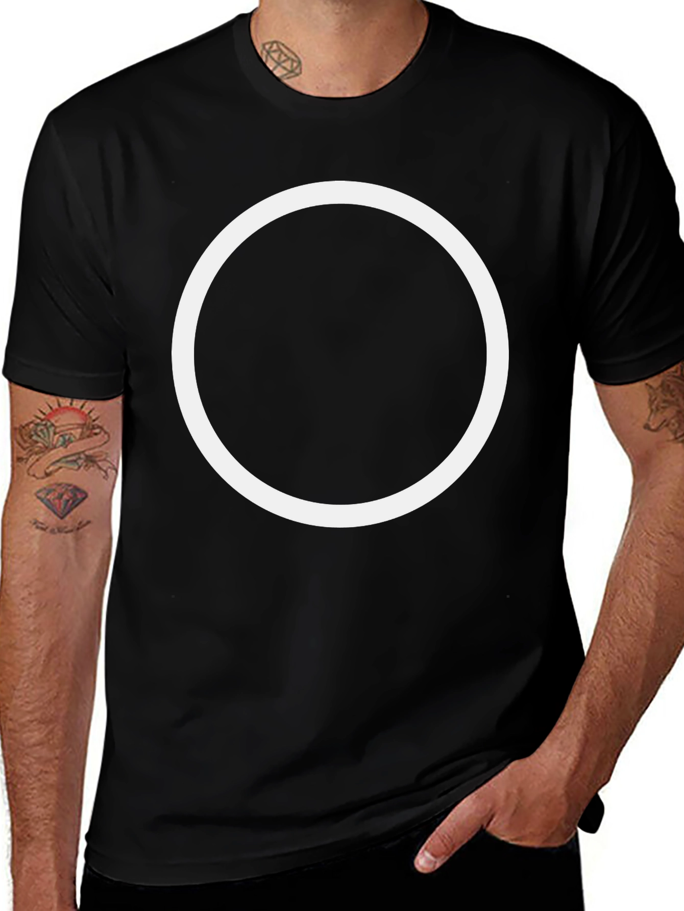 Minimalist Circle Graphic T-Shirt - Casual Style