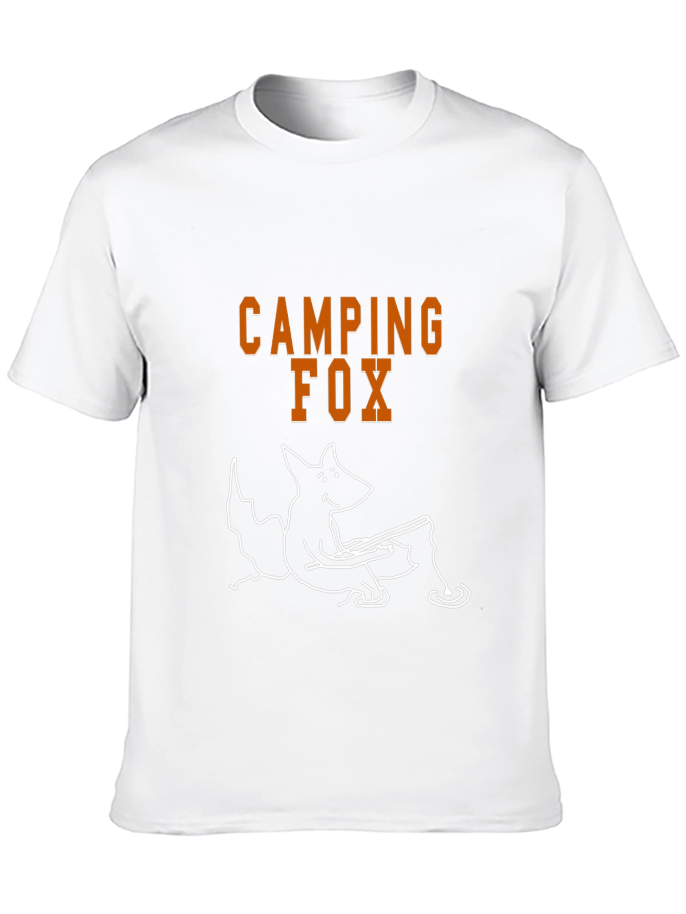 Camping Fox Graphic Tee - Black Cotton T-Shirt