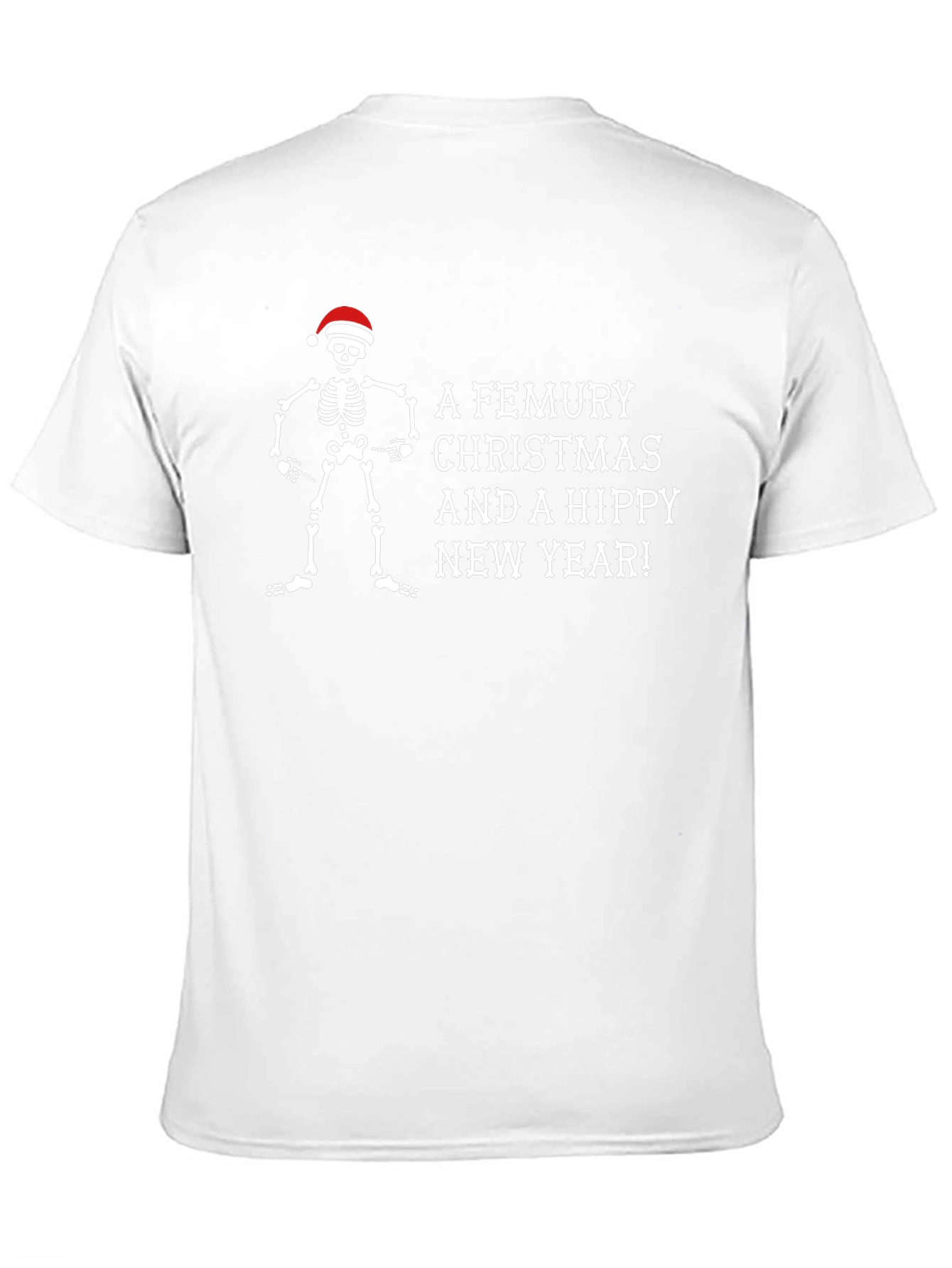 A Femury Christmas Skeleton Santa Holiday T-Shirt