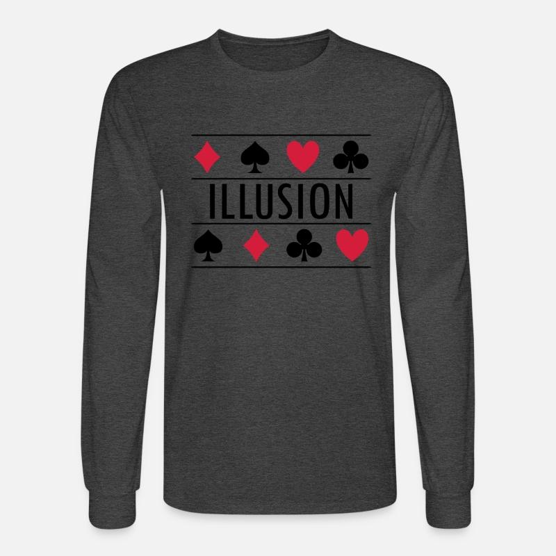Illusion with card symbols spell magic poker