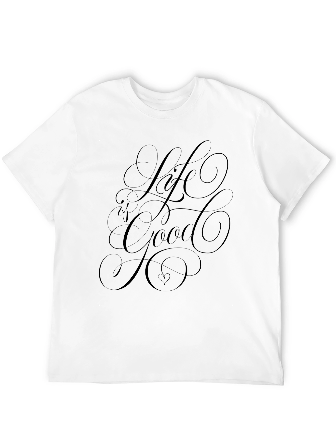 Life is Good Black Graphic T-Shirt