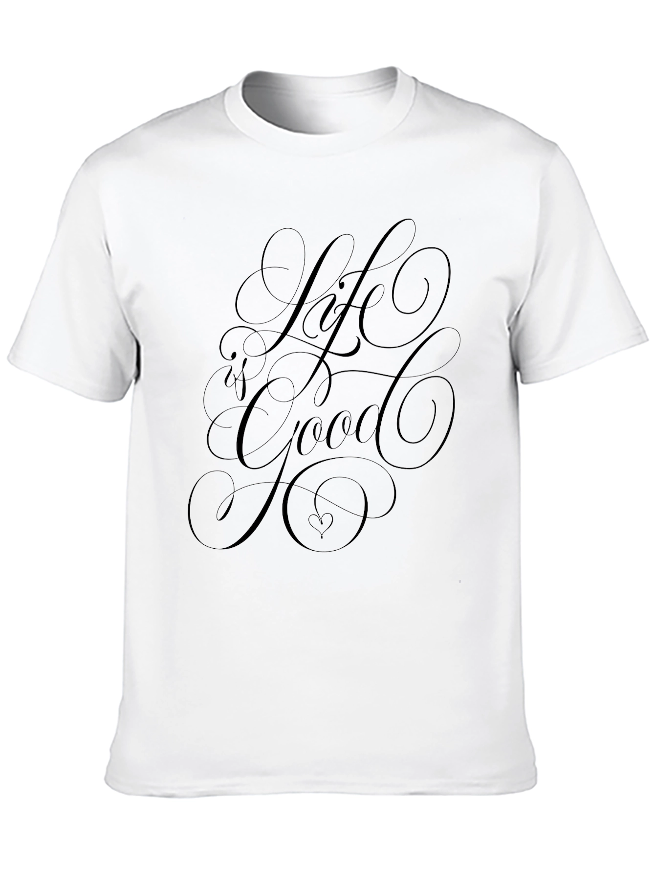 Life is Good Black Graphic T-Shirt