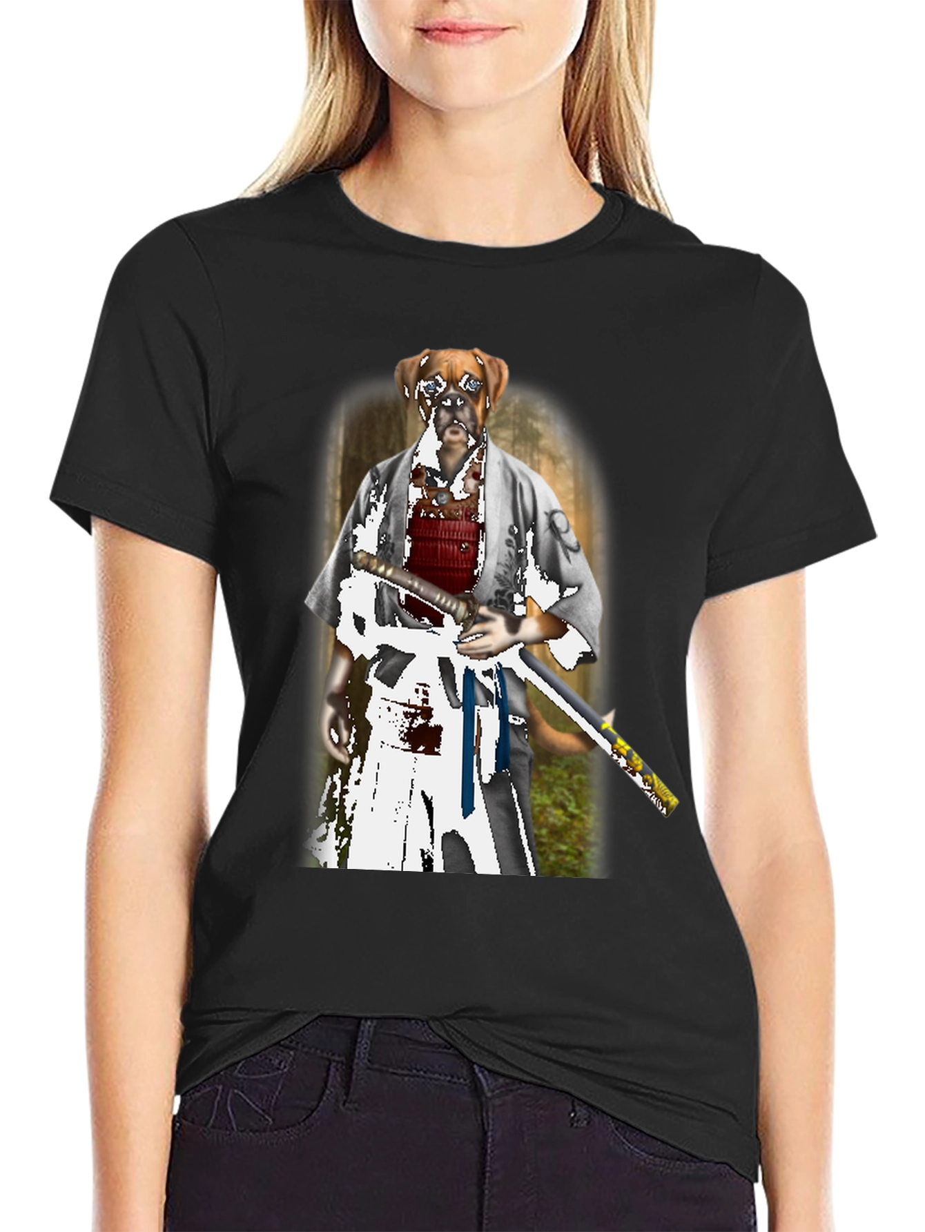 Dog Samurai T-Shirt - Unique Graphic Tee
