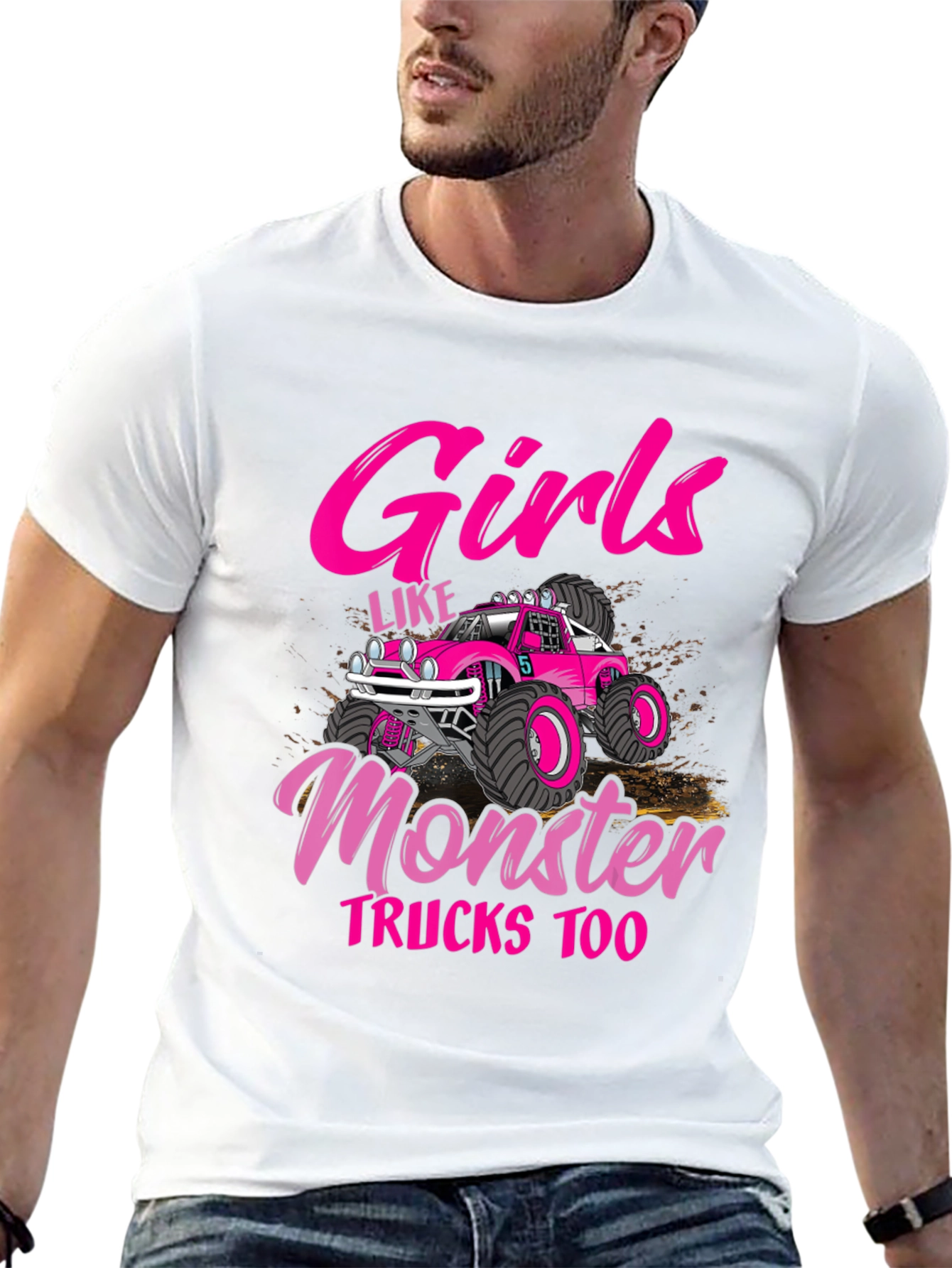 Girls Like Monster Trucks Too T-Shirt