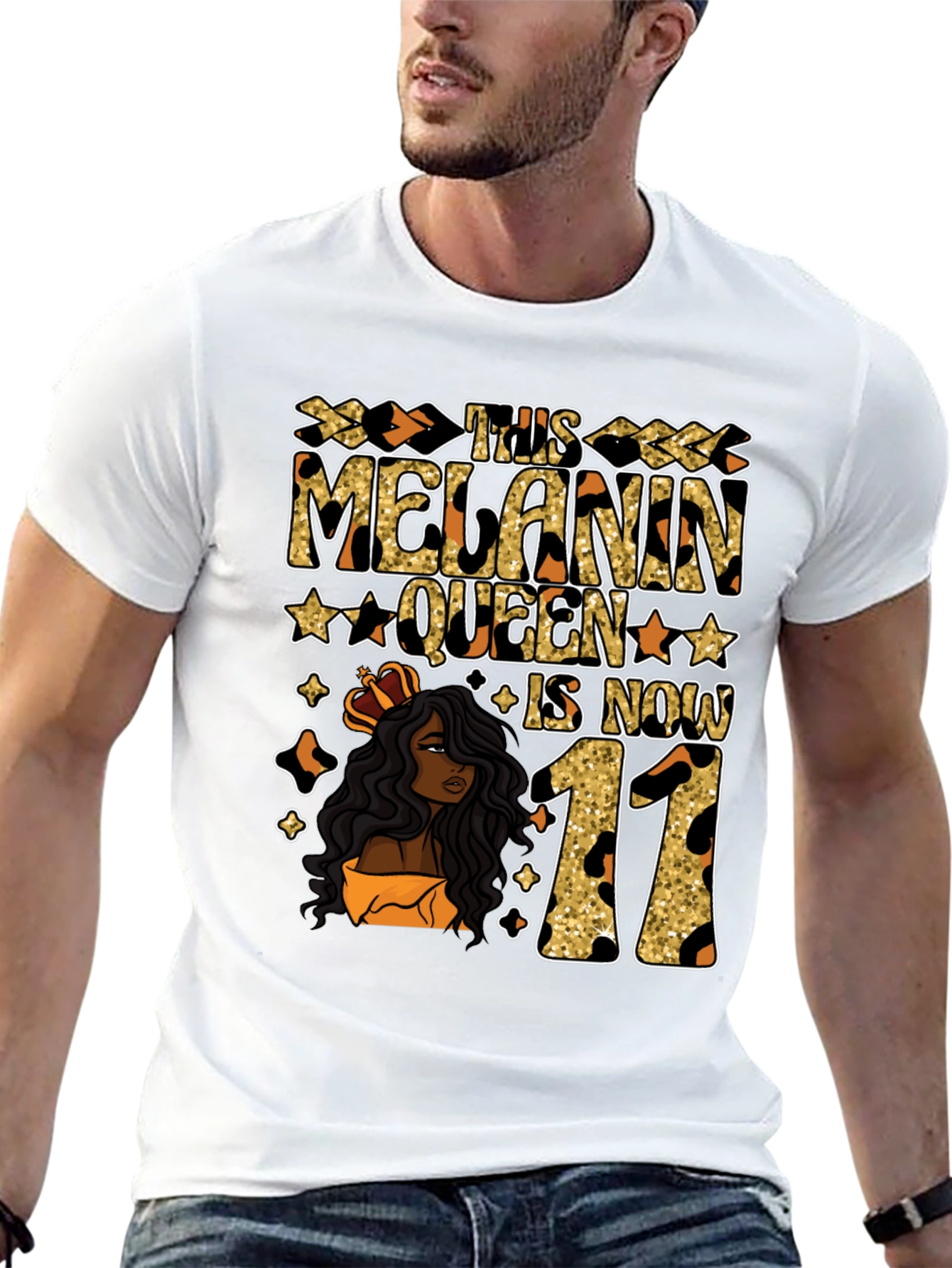 Melanin Queen 11th Birthday T-Shirt