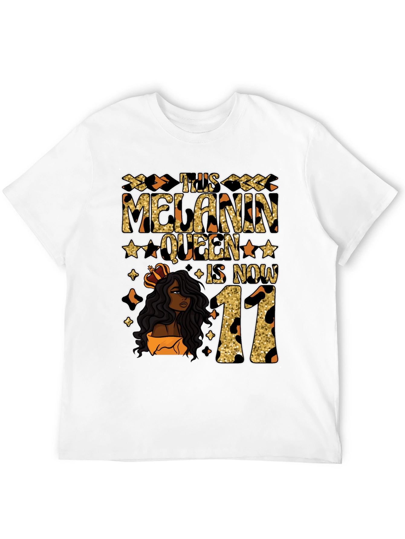 Melanin Queen 11th Birthday T-Shirt