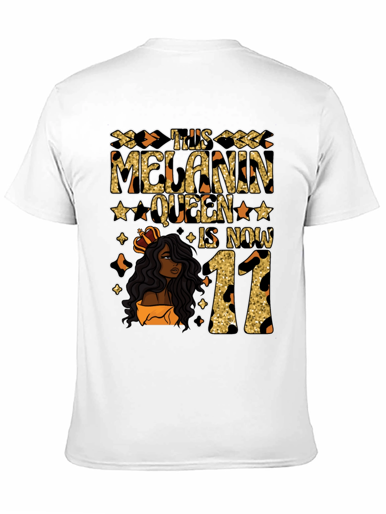 Melanin Queen 11th Birthday T-Shirt