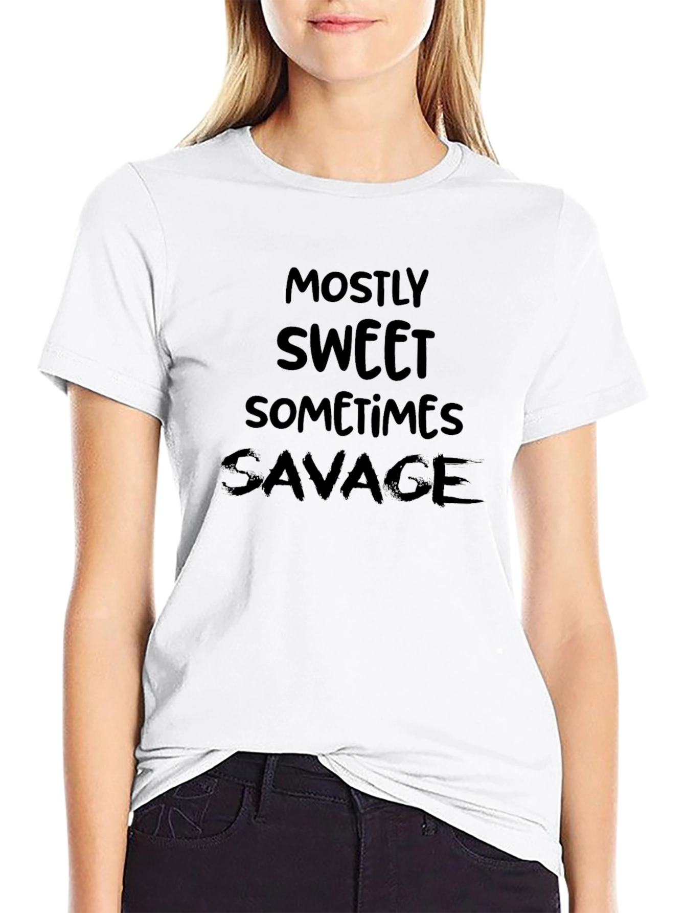 Mostly Sweet Sometimes Savage Black T-Shirt