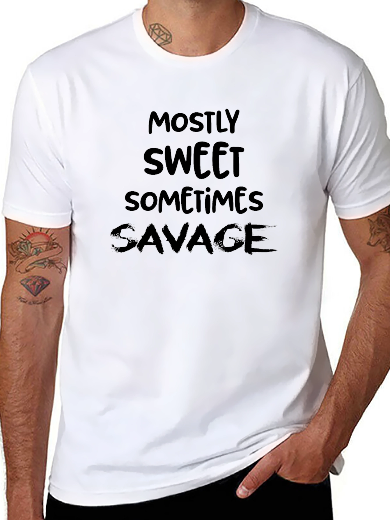 Mostly Sweet Sometimes Savage Black T-Shirt