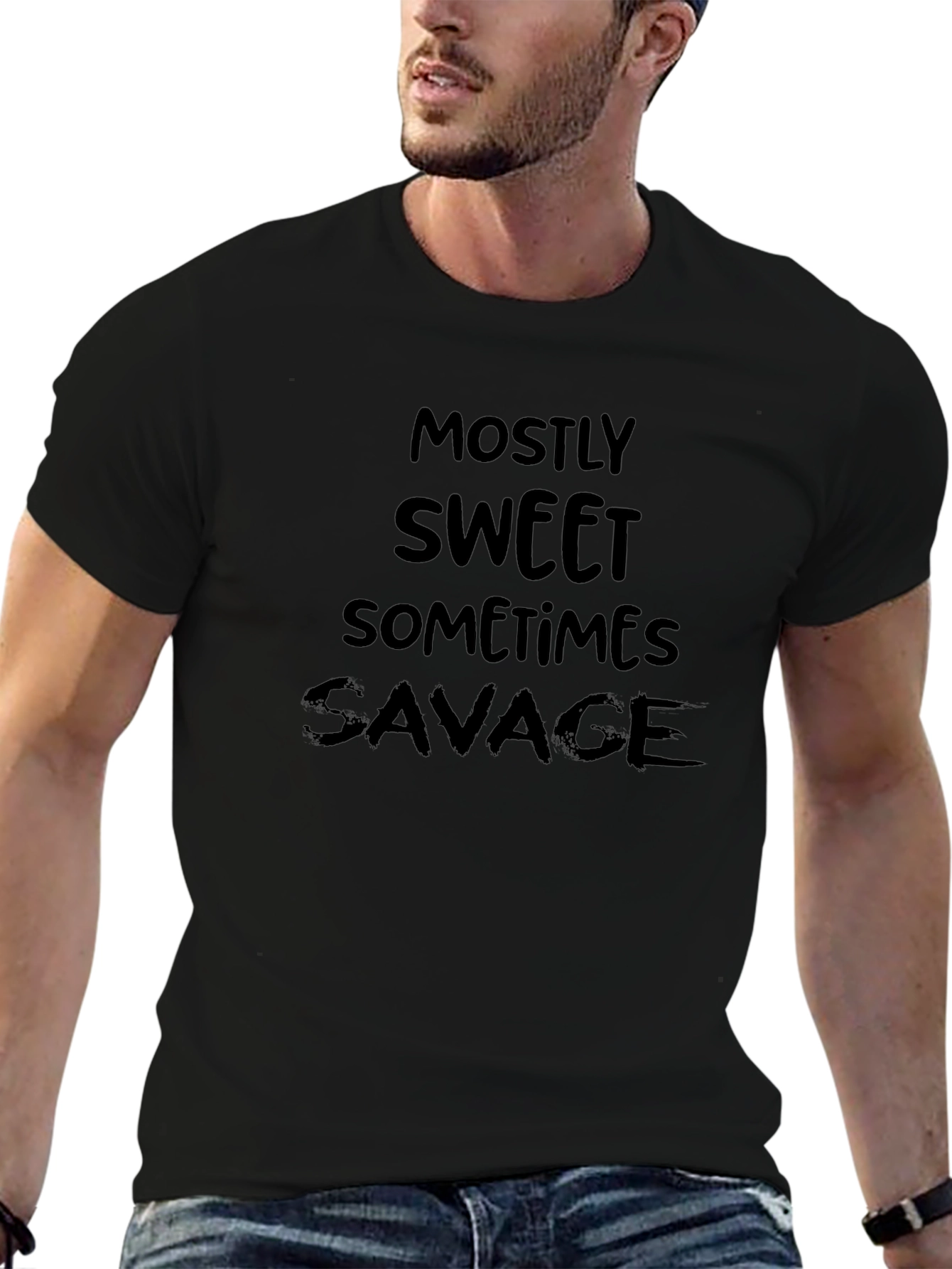 Mostly Sweet Sometimes Savage Black T-Shirt