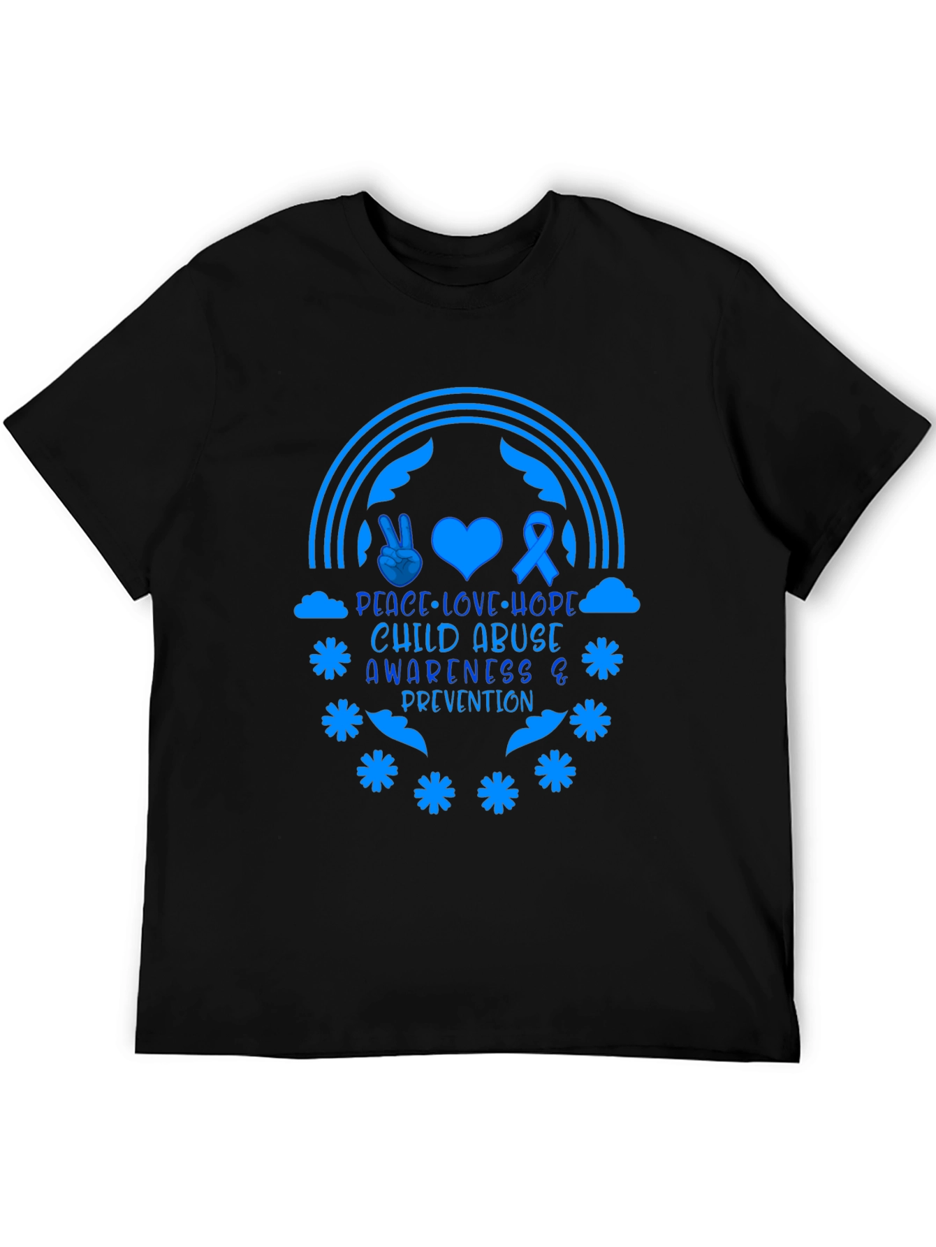 Child Abuse Awareness Tee - Peace Love Hope