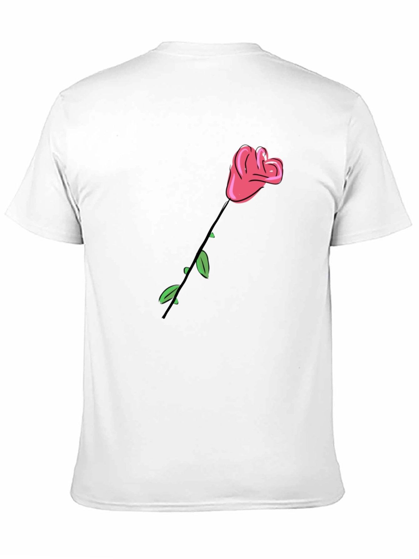 Rose Graphic Black T-Shirt - Stylish Casual Wear
