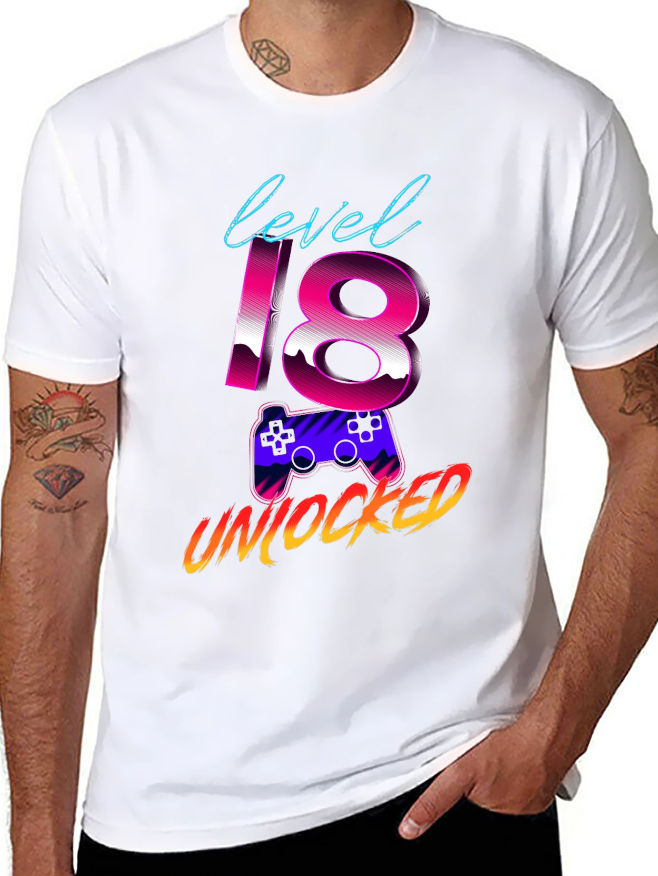 Level 18 Unlocked Gaming Birthday T-Shirt