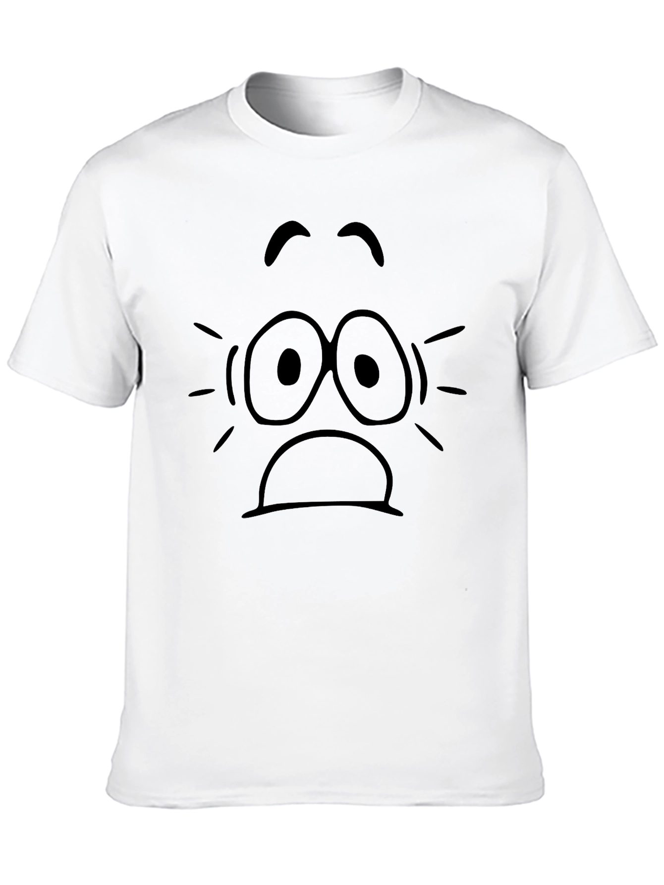 Shocked Expression Graphic Tee - Unisex Black T-Shirt