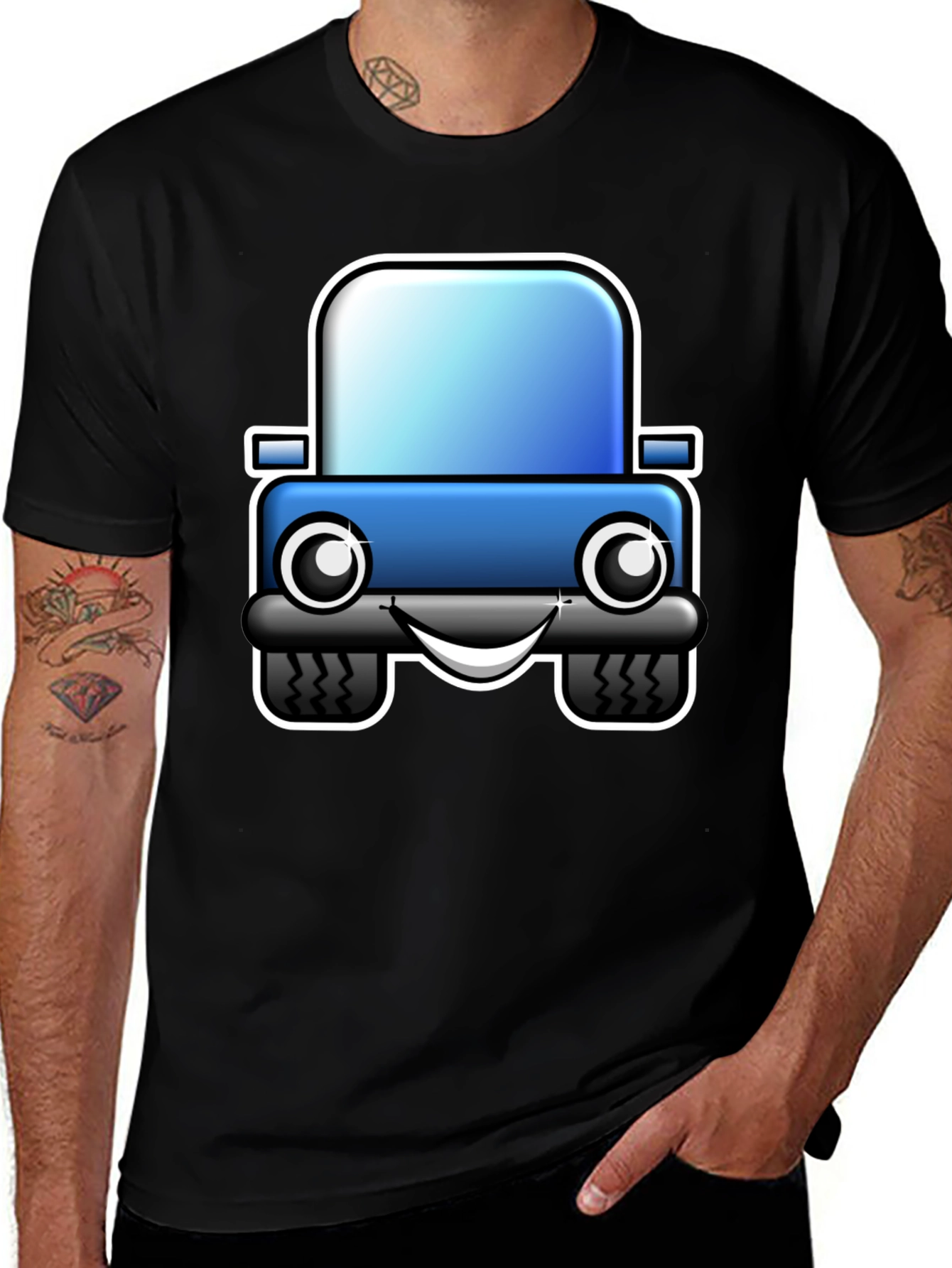 Cartoon Car T-Shirt - Fun Graphic Tee