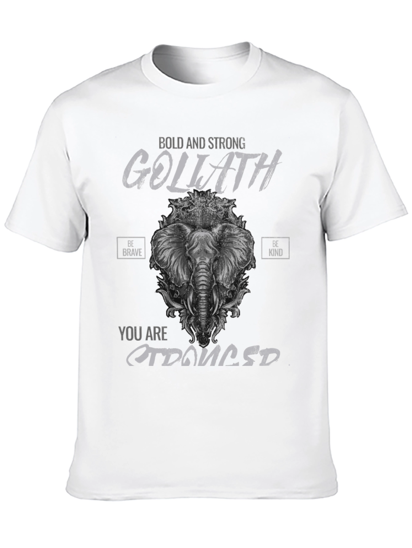 Bold Goliath Elephant Graphic Black T-Shirt