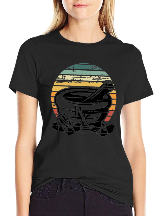 Vintage Pharmacy Rx Mortar and Pestle T-Shirt