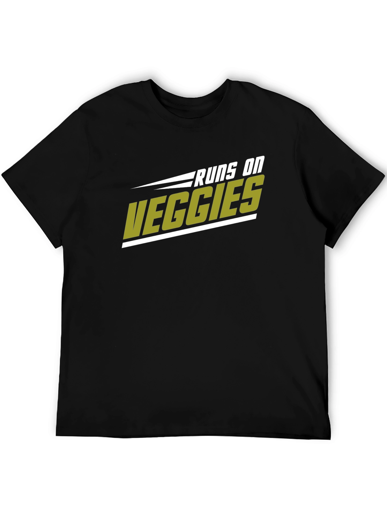 Runs on Veggies Graphic T-Shirt - Black