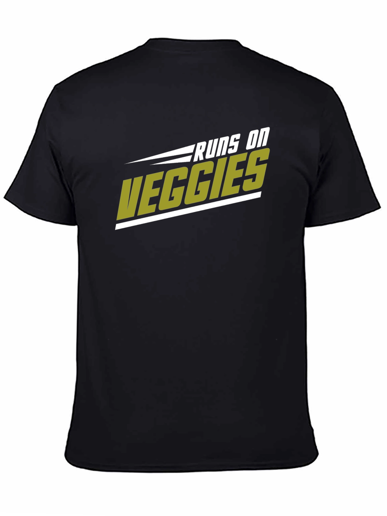 Runs on Veggies Graphic T-Shirt - Black