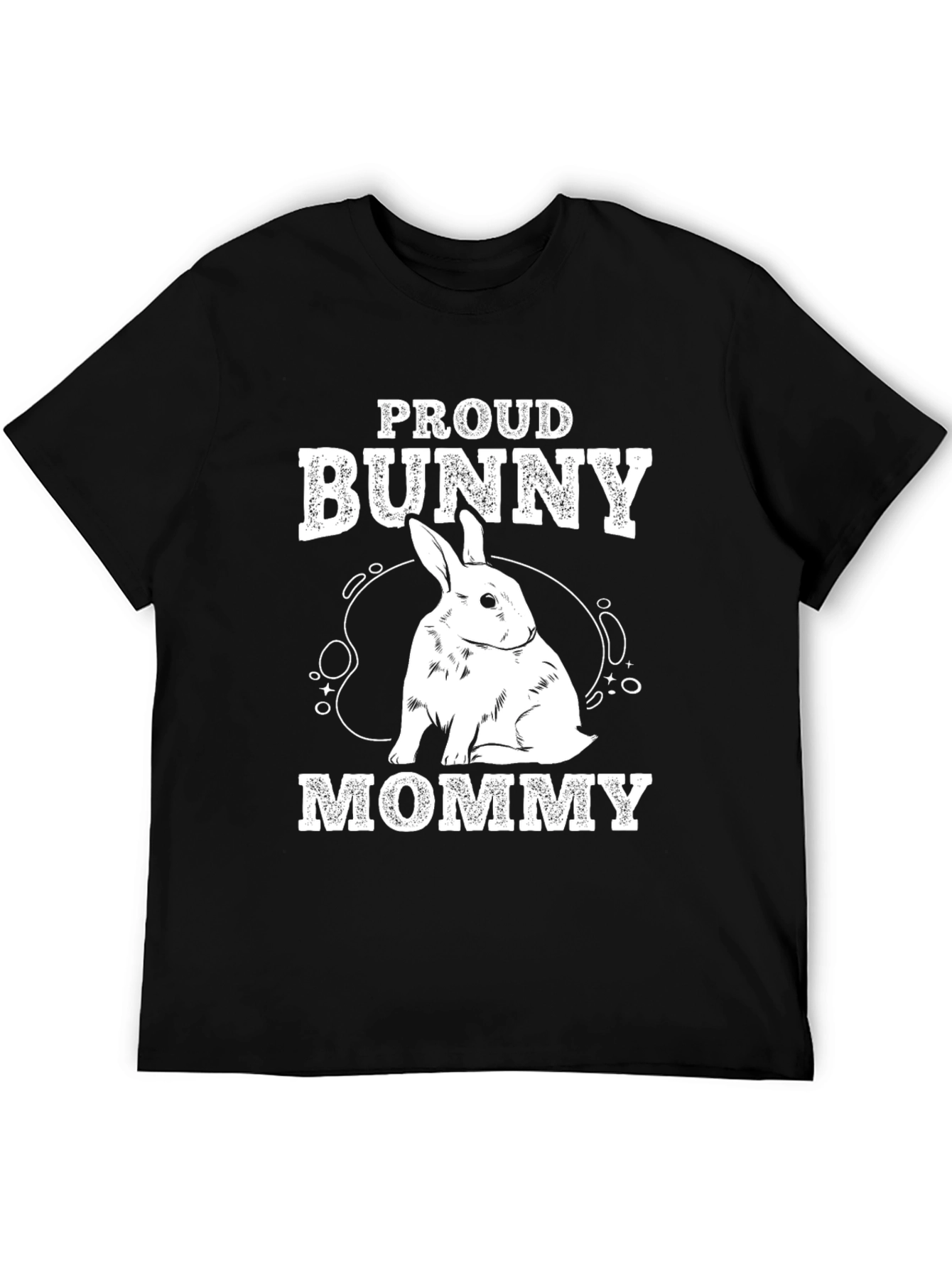 Proud Bunny Mommy T-Shirt - Black