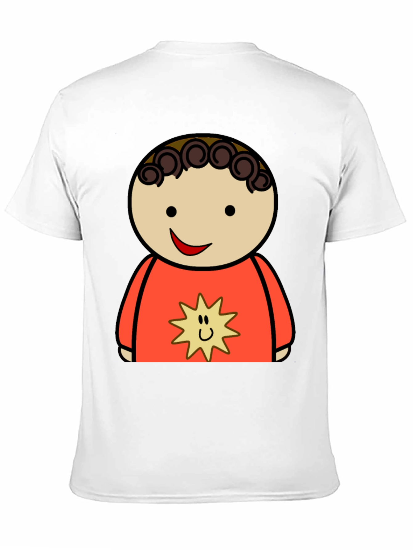 Cartoon Character Graphic Tee - Black