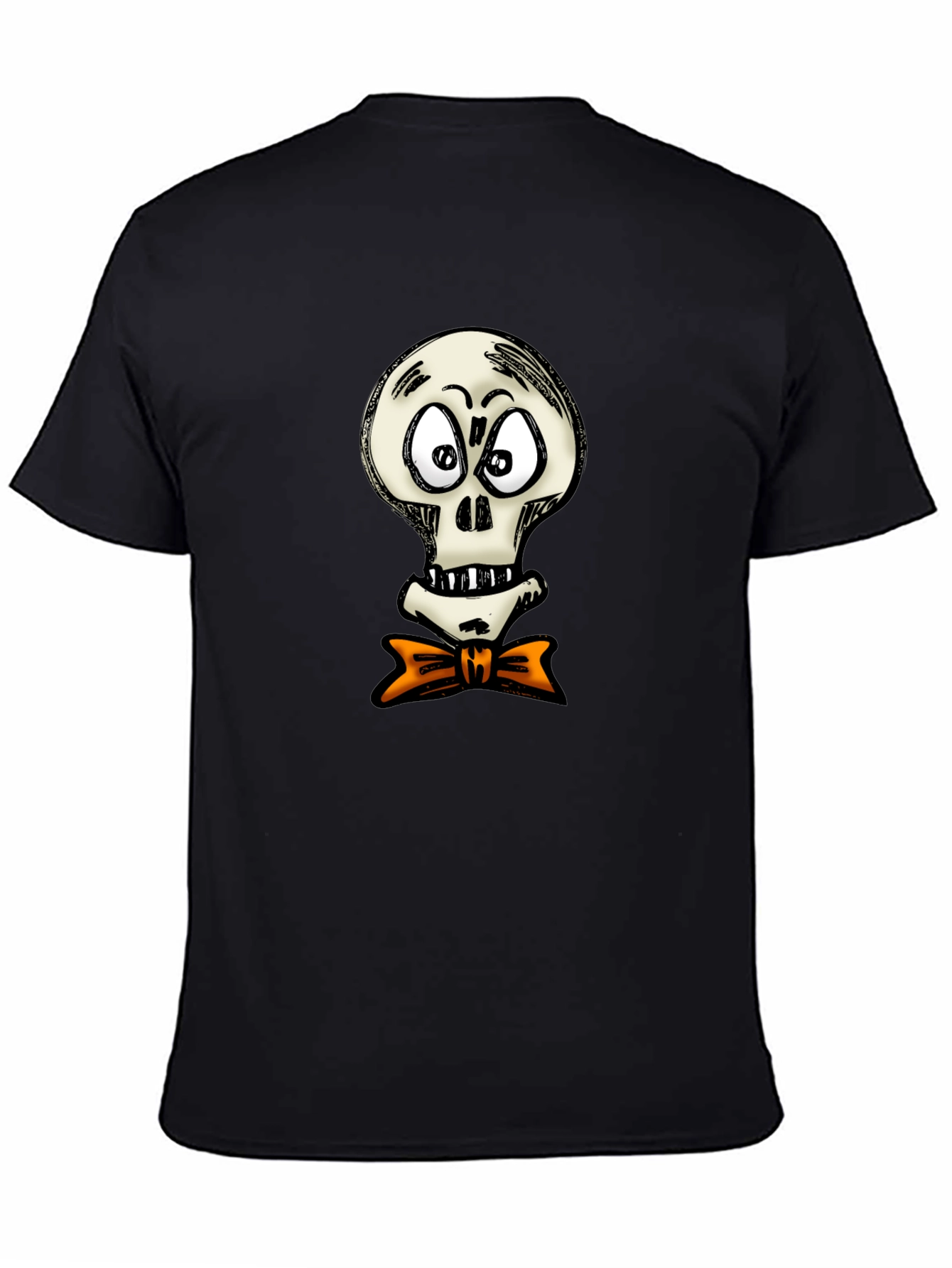 Skull with Bow Tie Graphic T-Shirt