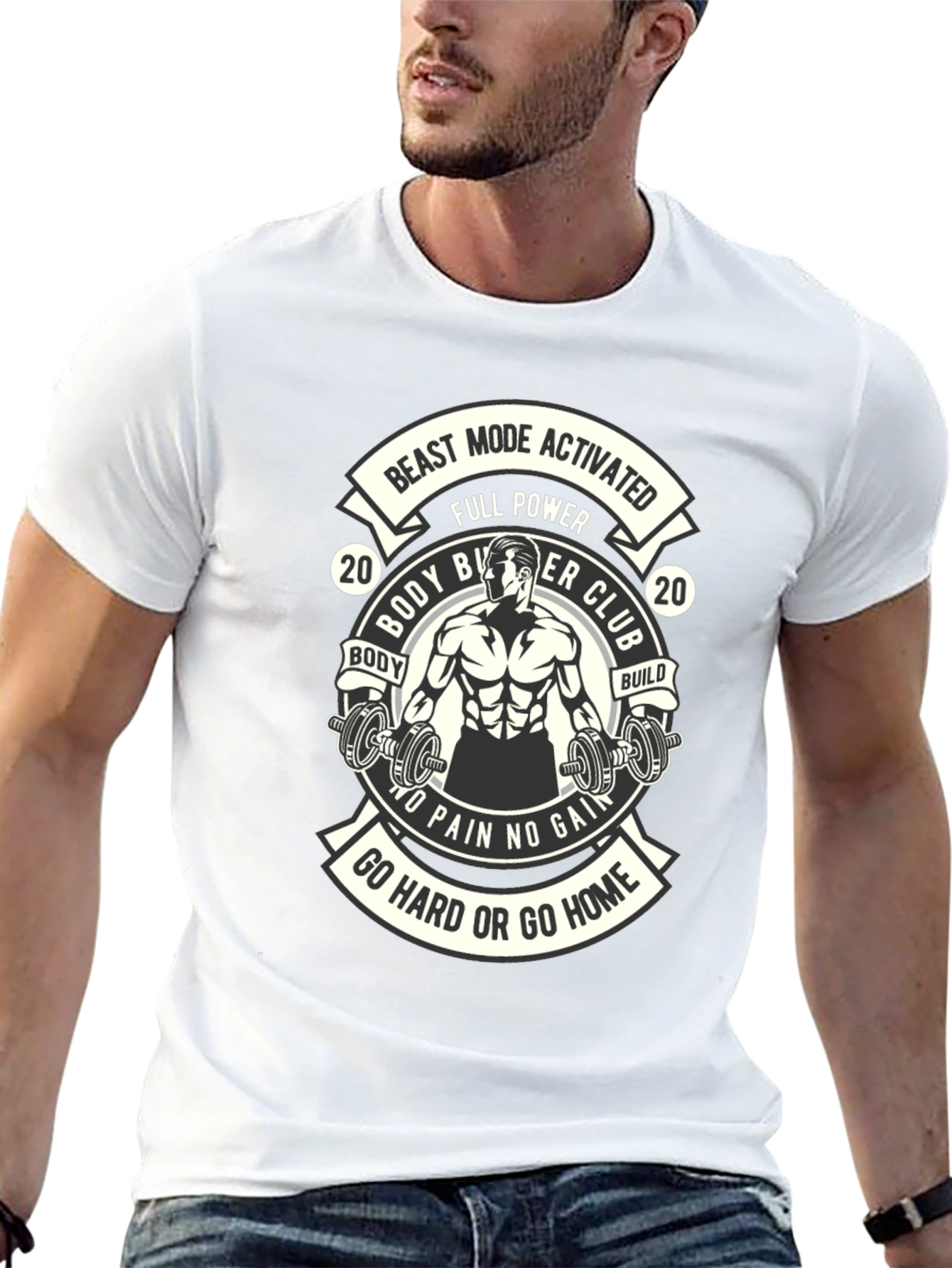 Beast Mode Activated Body Builder Club T-Shirt