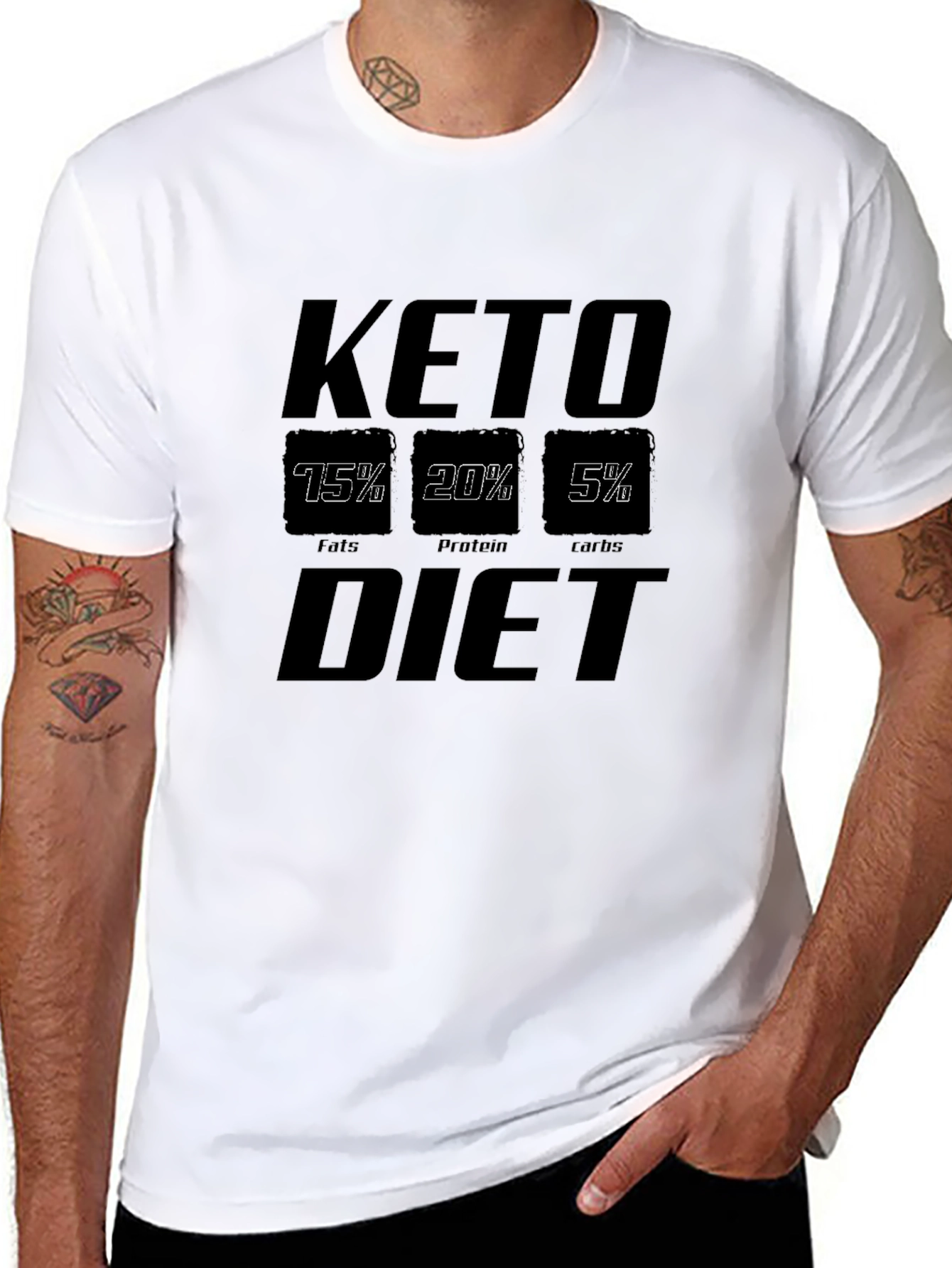 Keto Diet T-Shirt - Black Graphic Tee