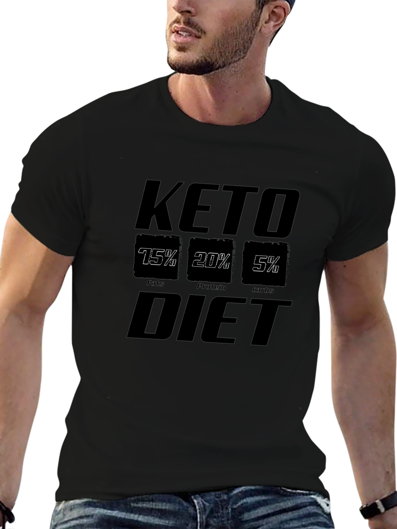 Keto Diet T-Shirt - Black Graphic Tee
