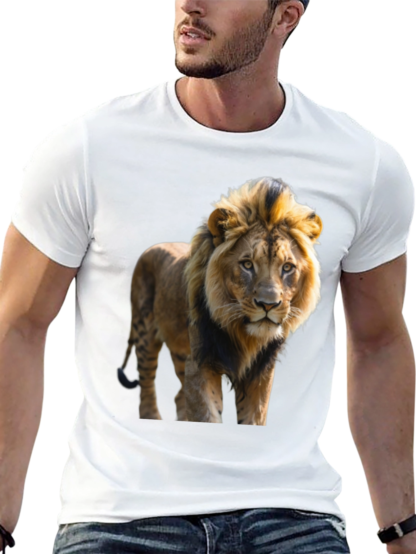 Lion Graphic Tee - Mens Black T-Shirt