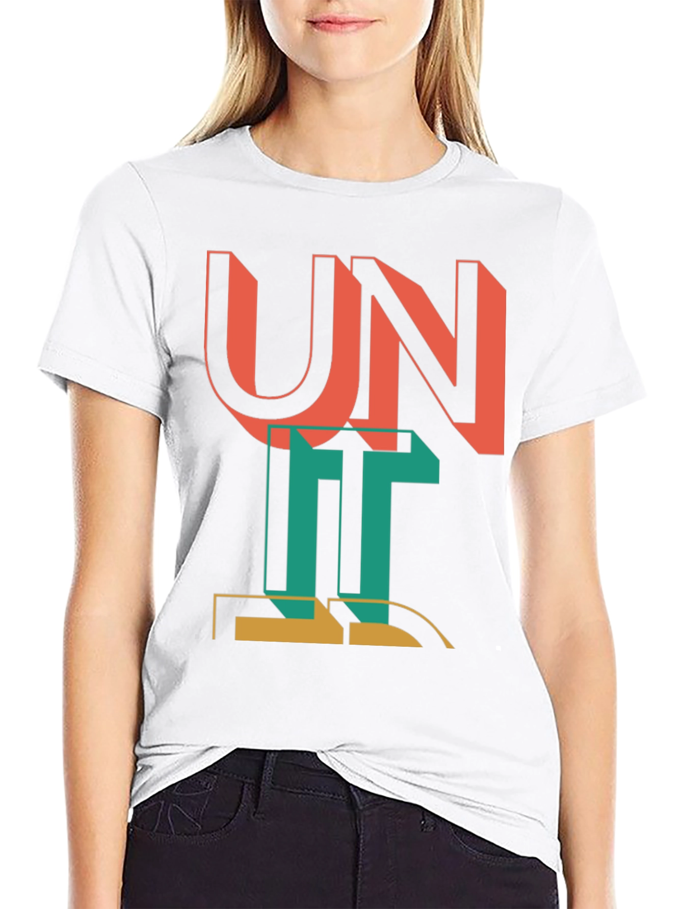 Unique Graphic Print Tee - Modern Style