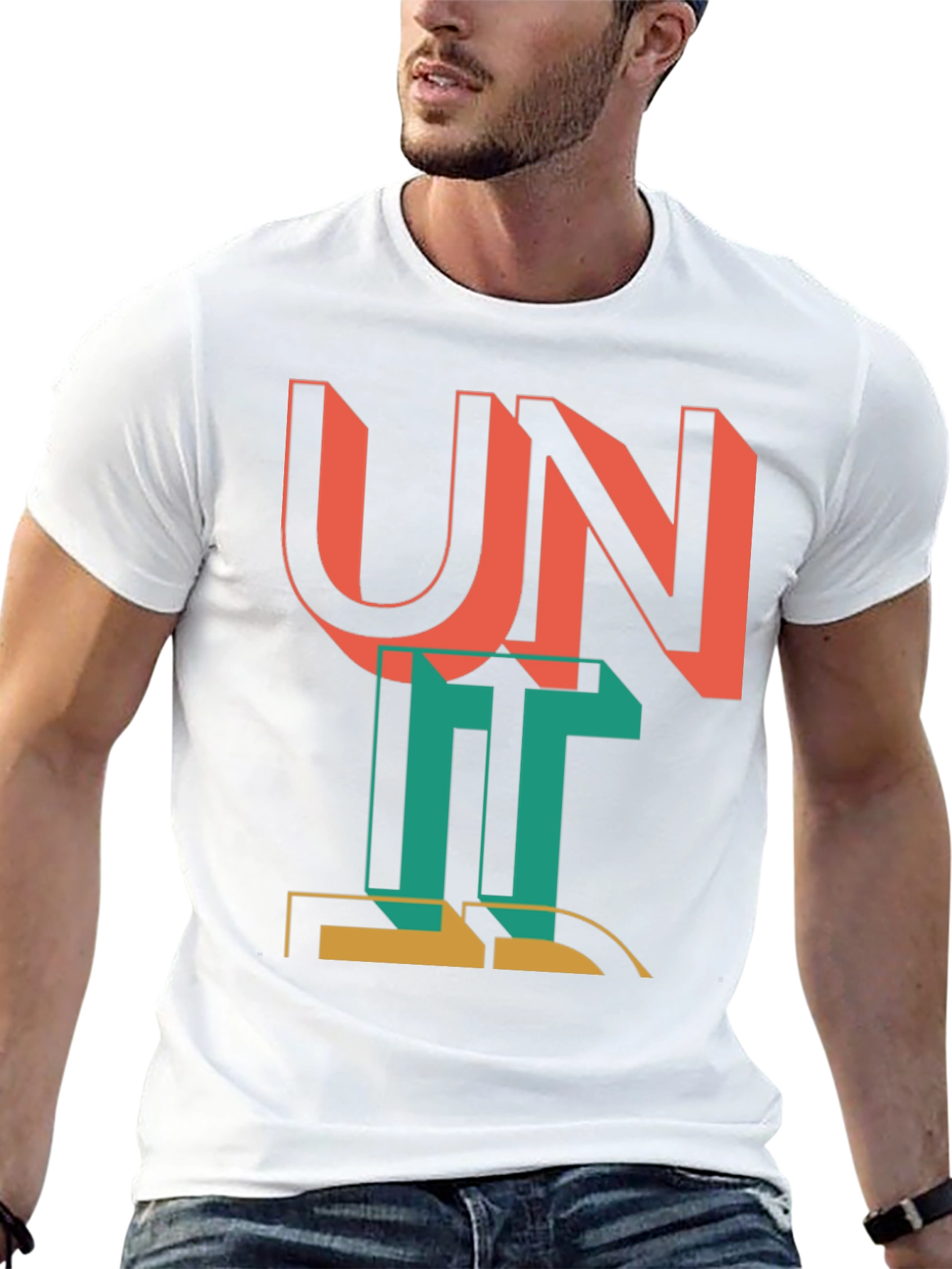 Unique Graphic Print Tee - Modern Style