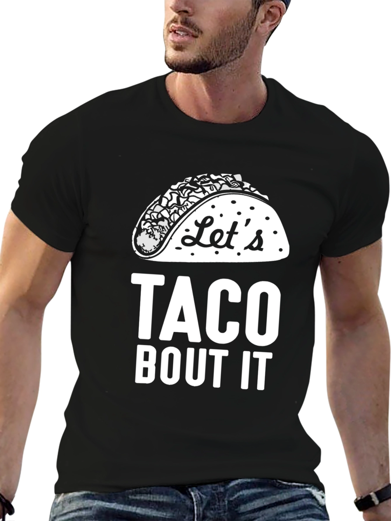 Lets Taco Bout It Black Graphic Tee