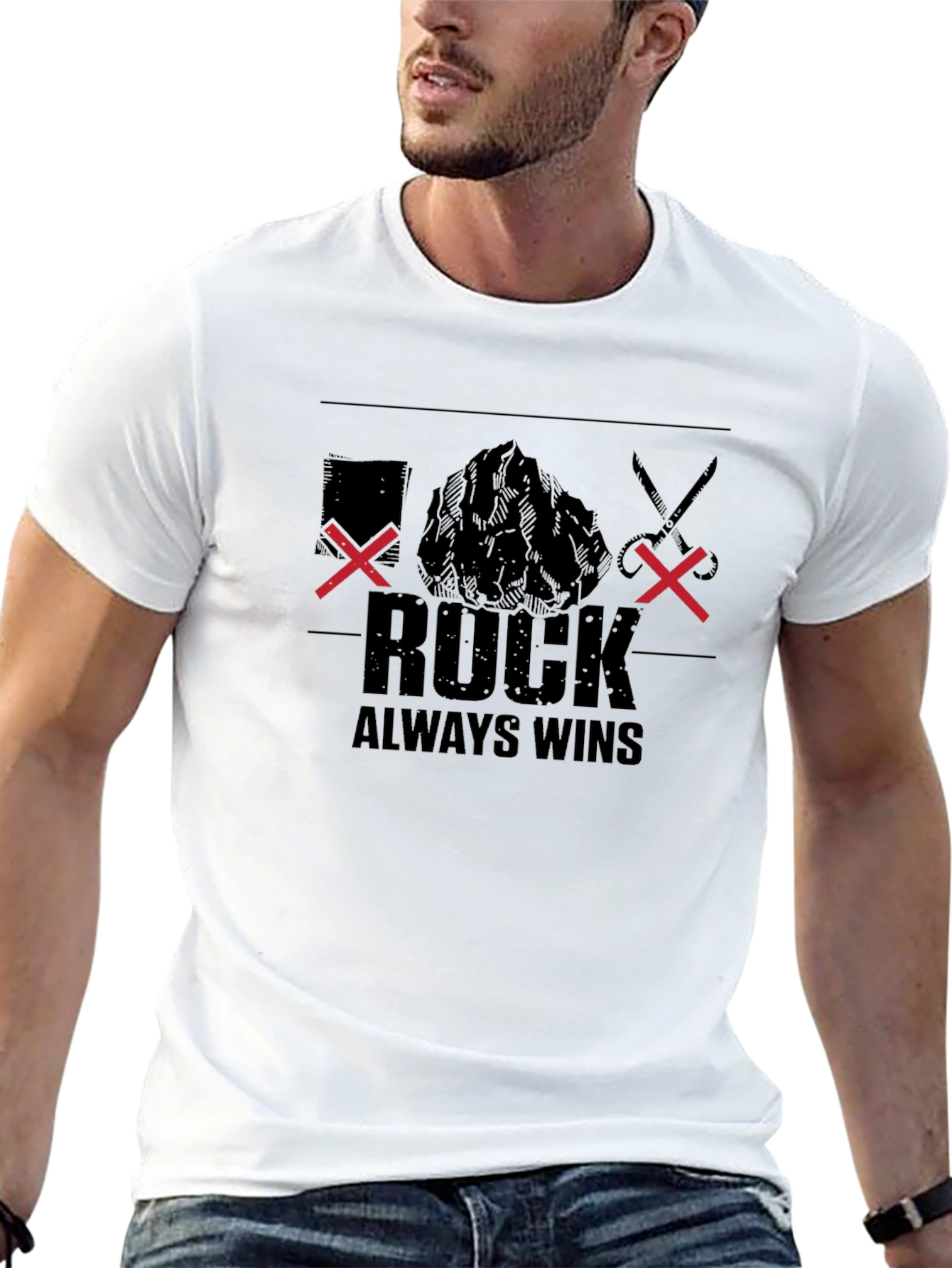 Rock Always Wins Graphic Tee