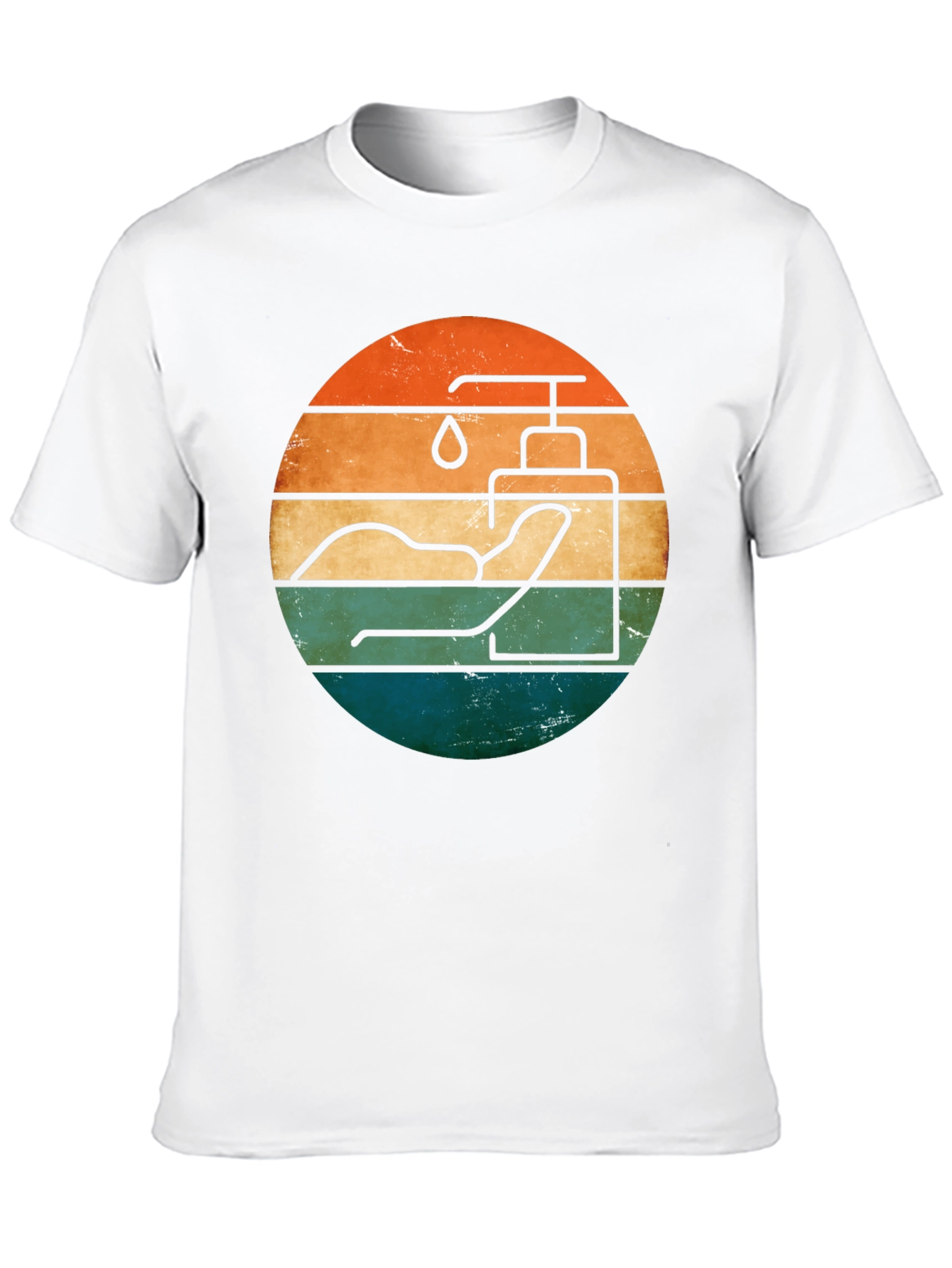 Retro Hand Sanitizer Graphic Tee - Black Cotton T-Shirt