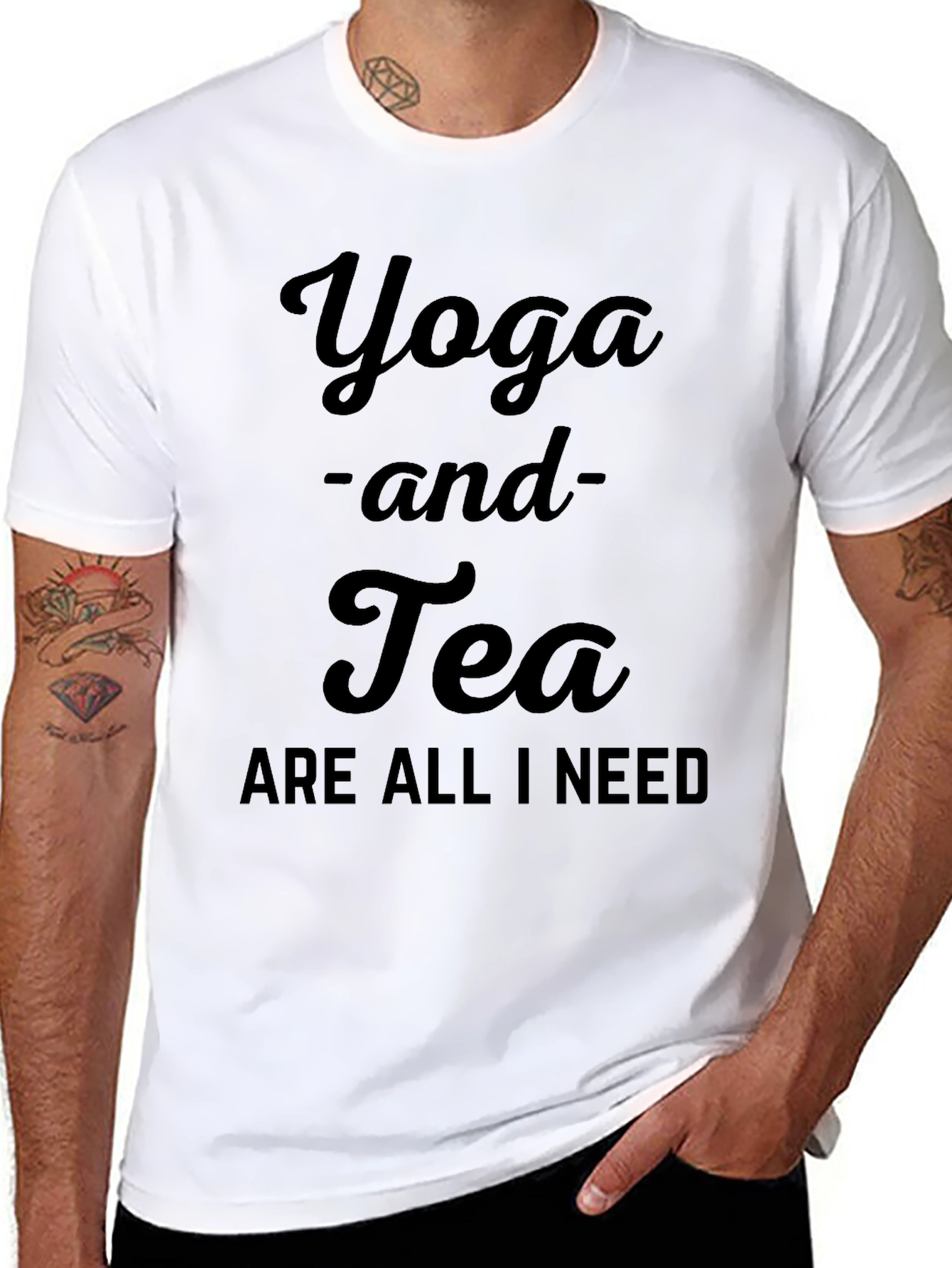 Yoga and Tea Graphic Tee - Relaxed Fit