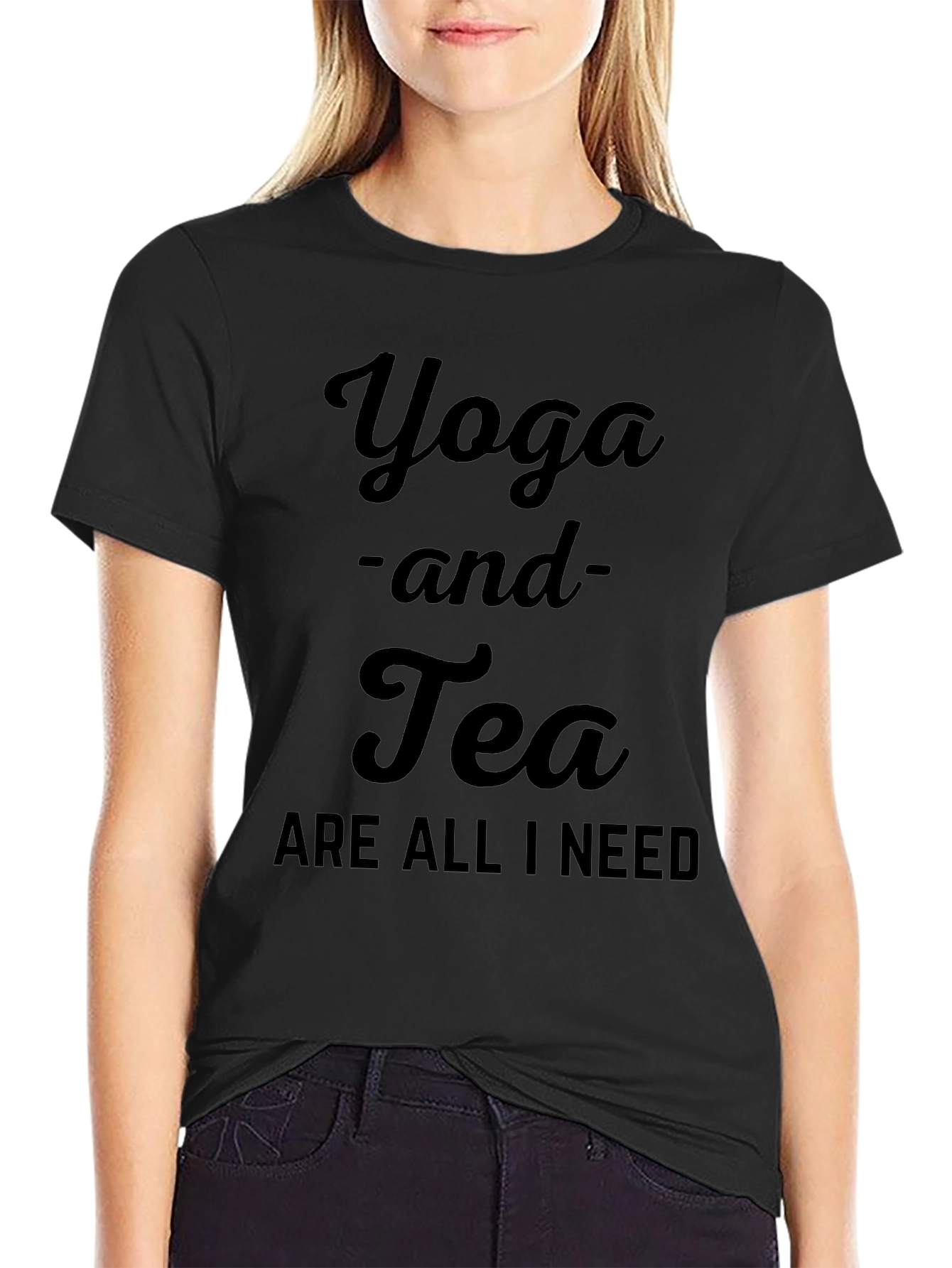 Yoga and Tea Graphic Tee - Relaxed Fit