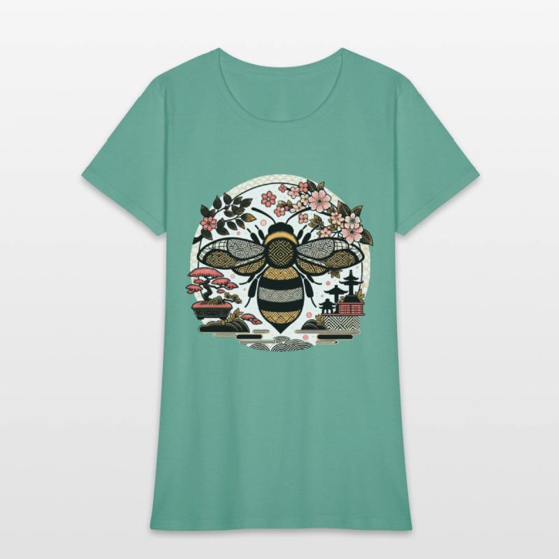 Japanese Garden Bumble Bee T Shirt