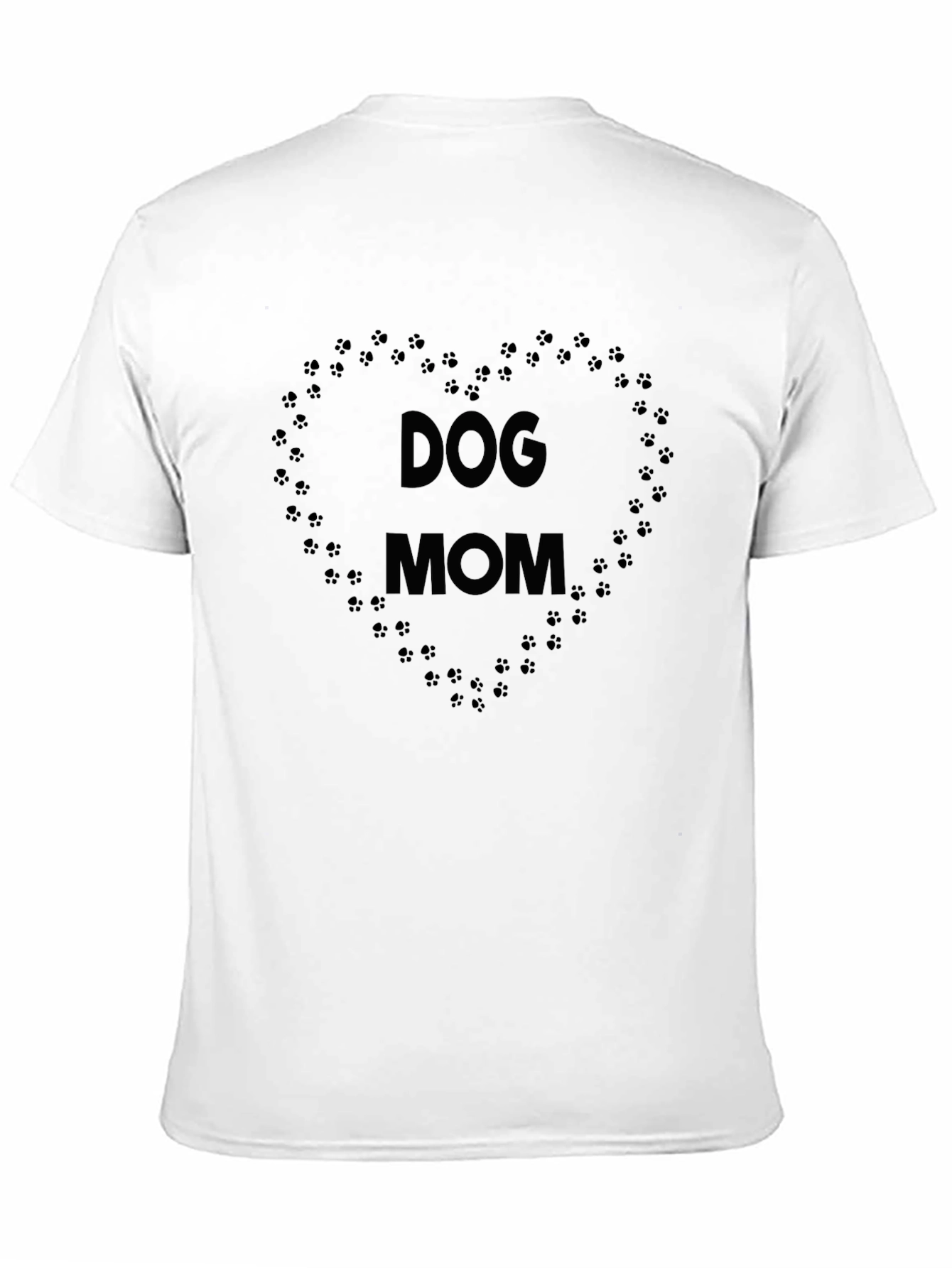 Dog Mom Paw Print Heart Graphic Tee